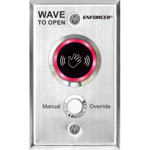 Outdoor Wave-to-Open Sensor with Manual Override