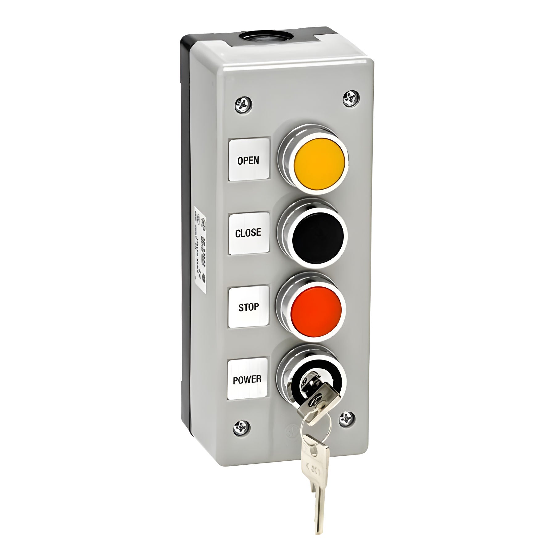 MMTC 3BXLT Three Button Station With Keyed Lockout (Exterior)