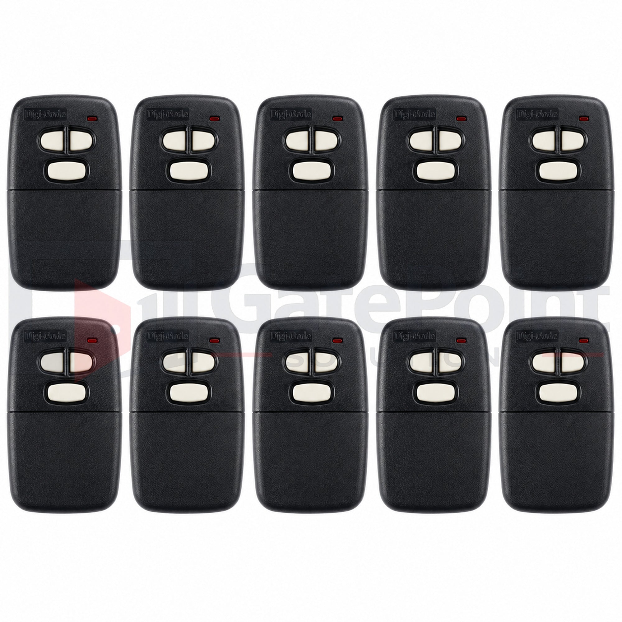 Digi-Code DC-5032 310MHz 3 Button Visor Remote Control Multi-Code\Stanley Black (10-Pack)