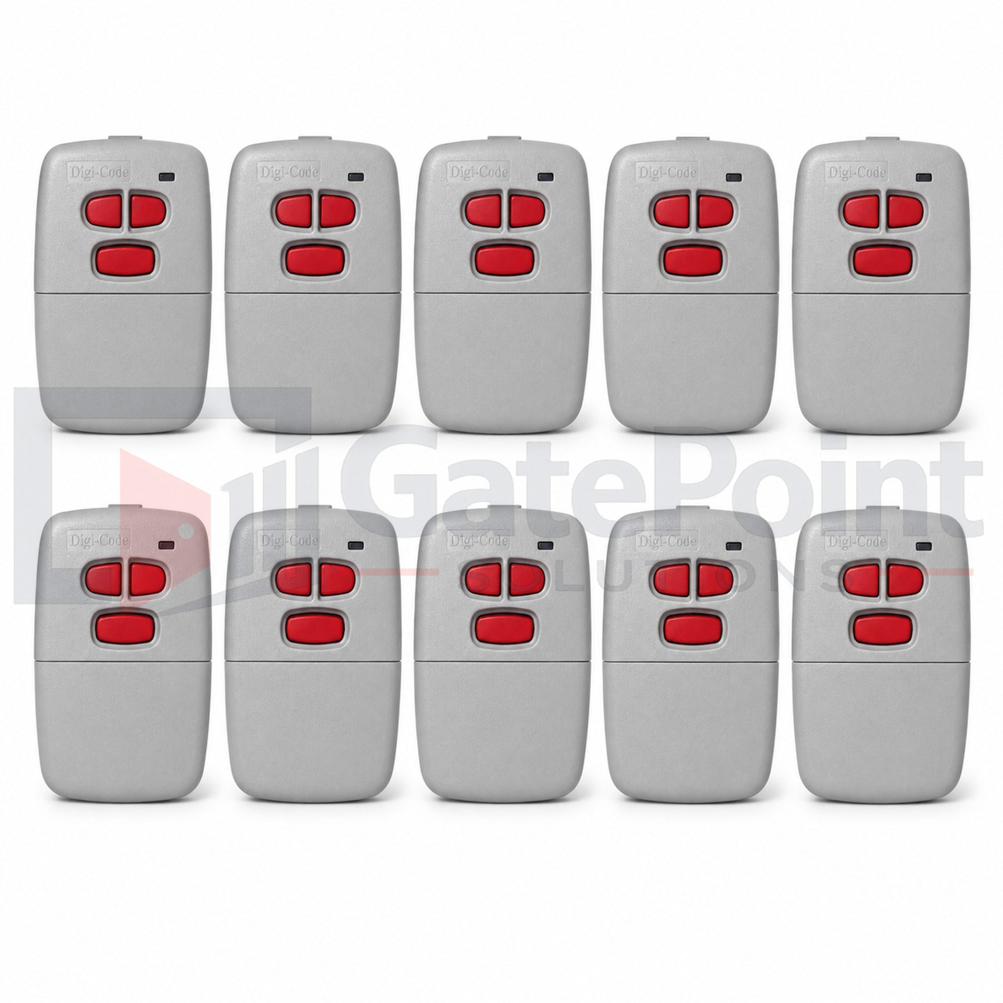 Digi-Code DC-GN3 Universal 3-Button Visor Remote Transmitter – 315/390 MHz Compatible with Genie & Overhead Door Garage Door Openers (10-Pack)