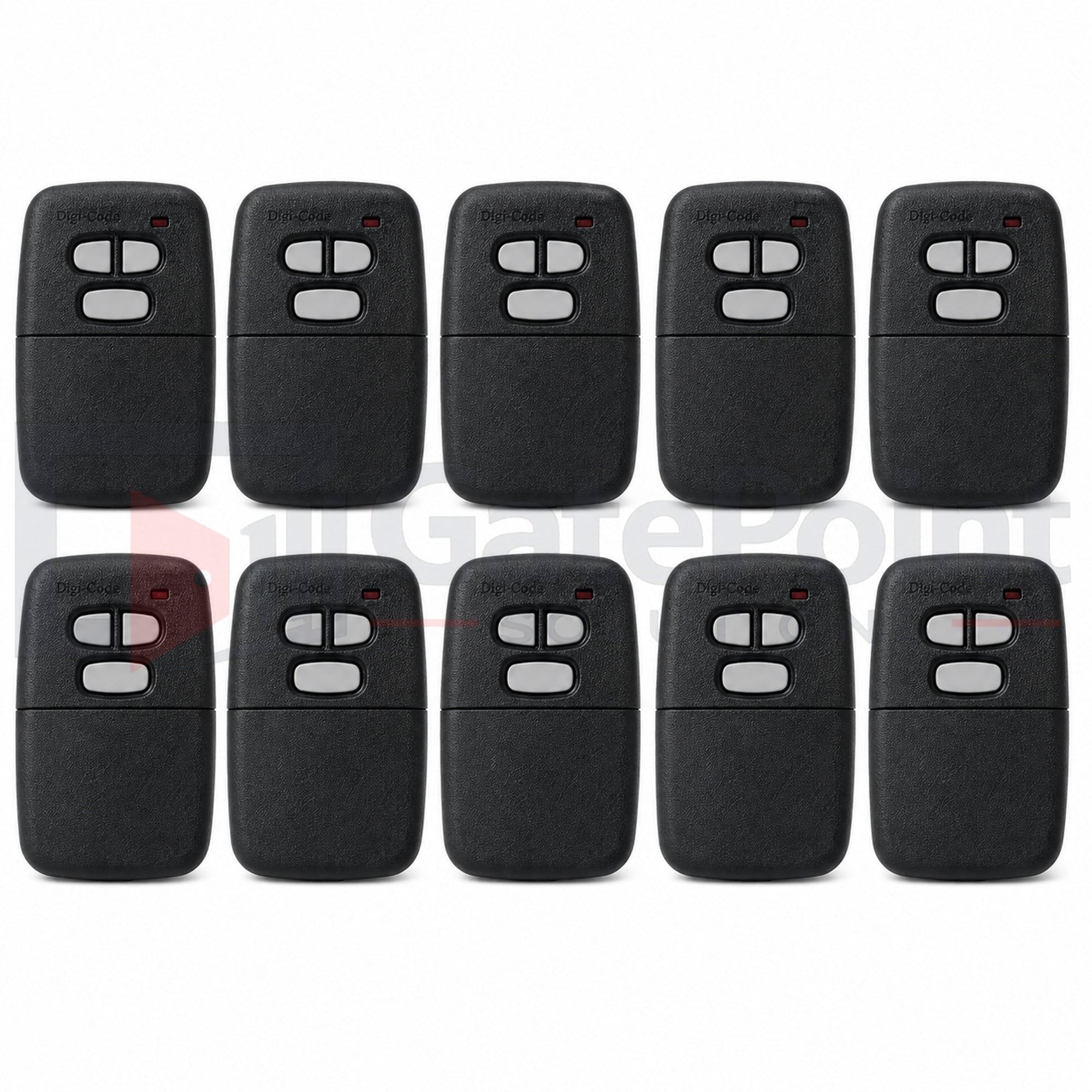 Digi-Code DC-LM3 Universal 3-Button Visor Remote Transmitter – 315/390 MHz Compatible with LiftMaster, Chamberlain & Craftsman Garage Door Openers (10-Pack)