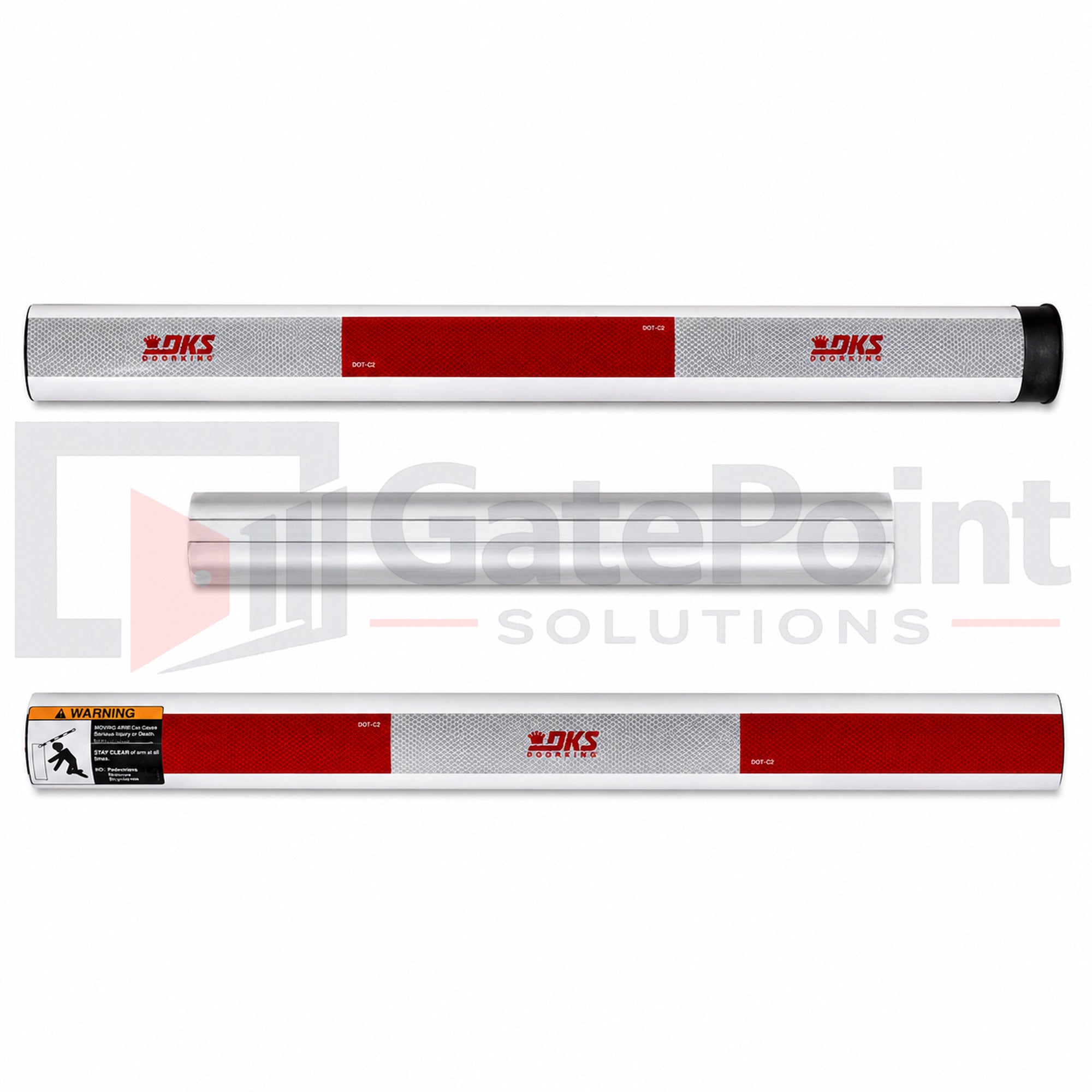 DoorKing 1601-524 14 ft. Round Aluminum Barrier Arm (2-Piece) for DoorKing Barrier Gate Operators