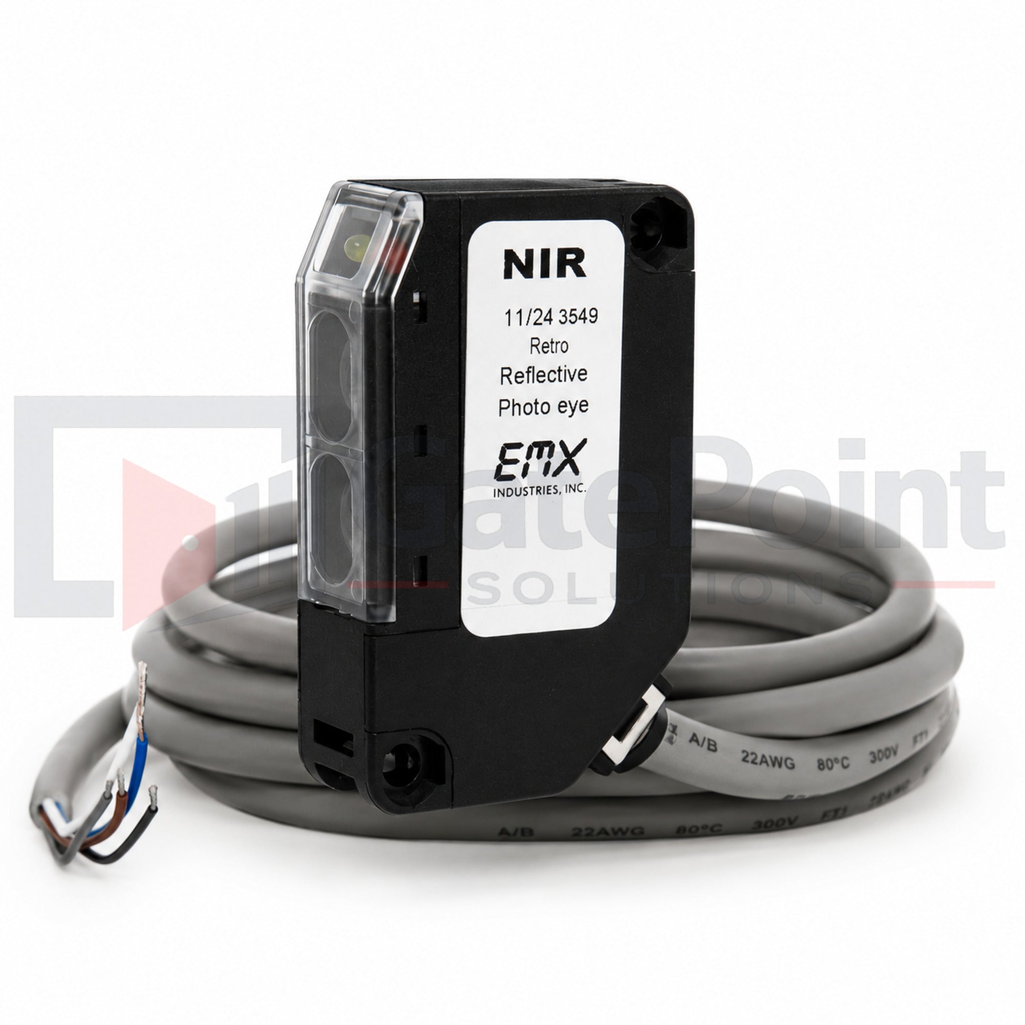 EMX NIR Retroreflective Photo Eye Sensor Only – Replacement Sensor, No Reflector or Hood