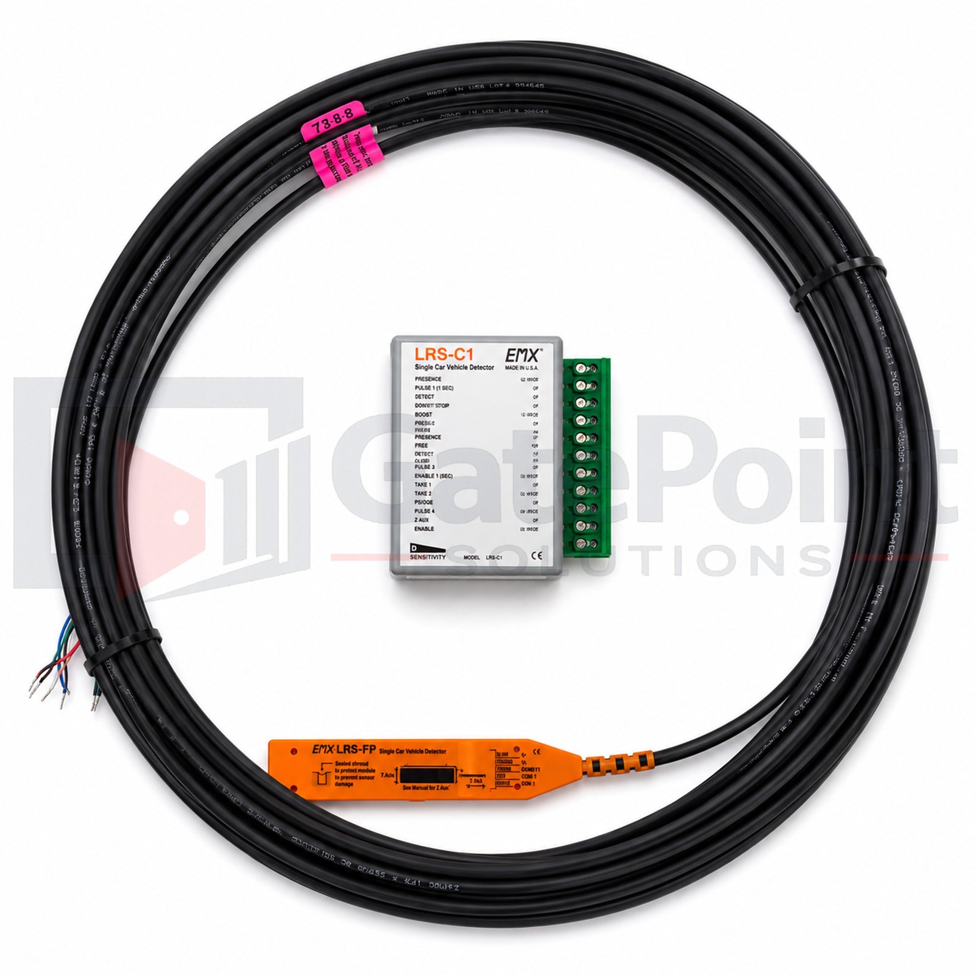 EMX LRS-FP-50-K Long-Range Radar Sensor Kit – Flat Pack Sensor with 50 ft. Lead & LRS Controller