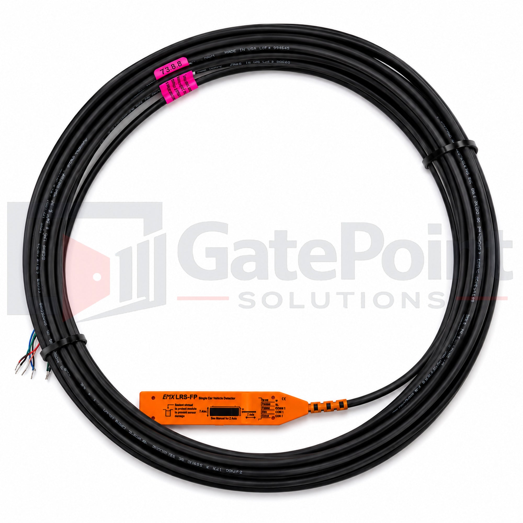 EMX LRS-FP-100 Flat Pack Magnetoresistive Vehicle Detection Sensor with 100 ft. Lead