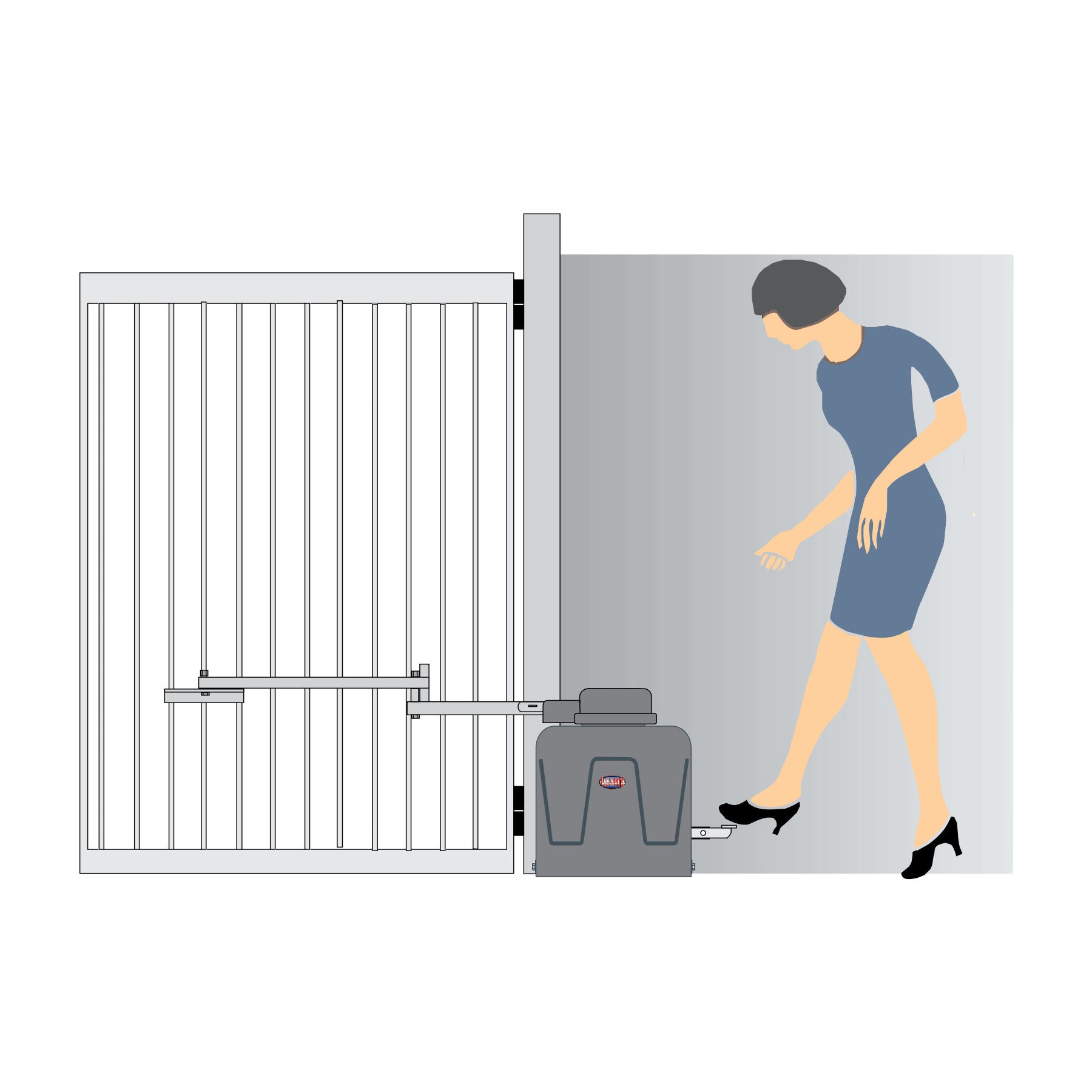 All-O-Matic SW-350 DC PRO Swing Gate Operator - 1/2HP