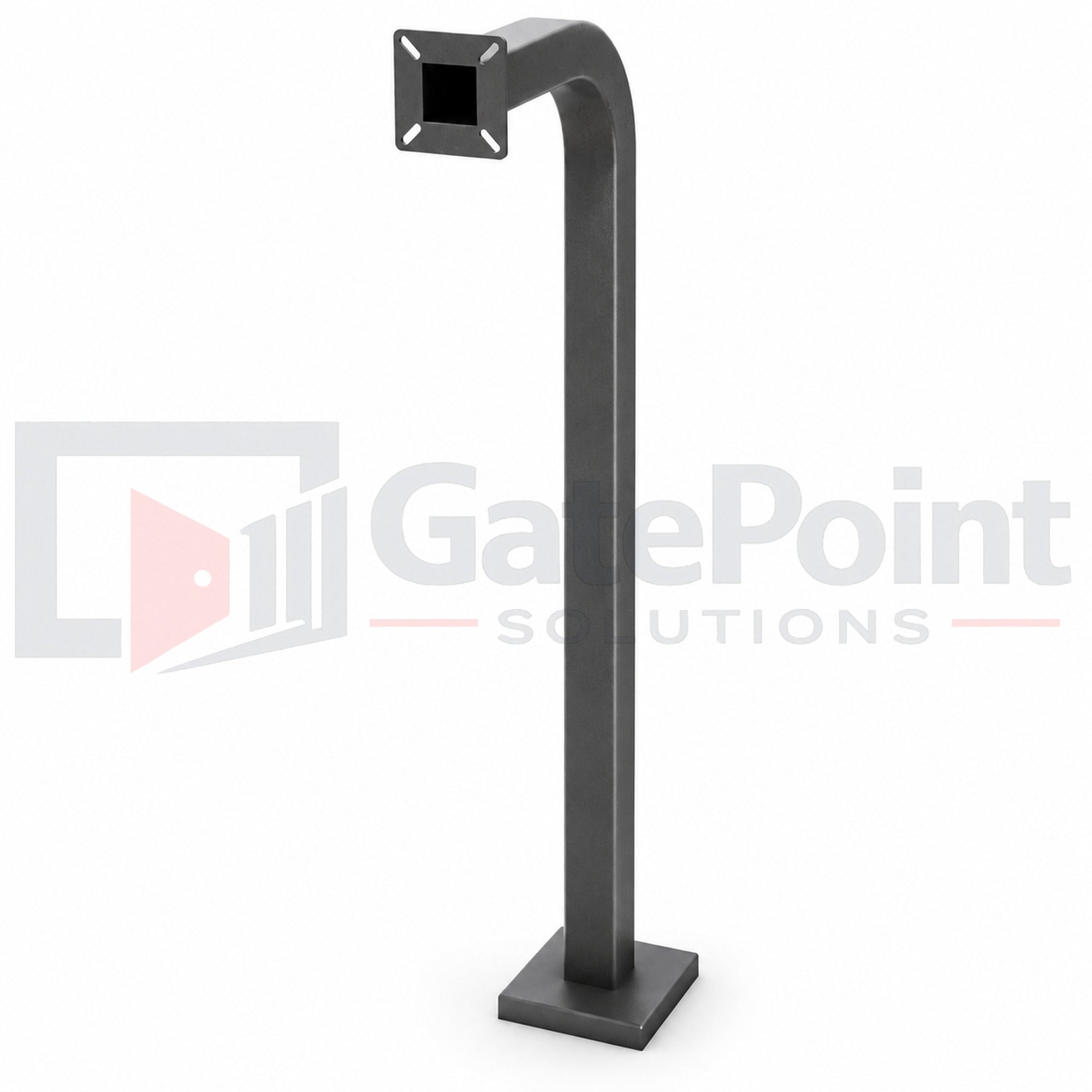 GatePoint Solutions 42" Gooseneck Pedestal Pad-Mount 11GA Steel for Access Control