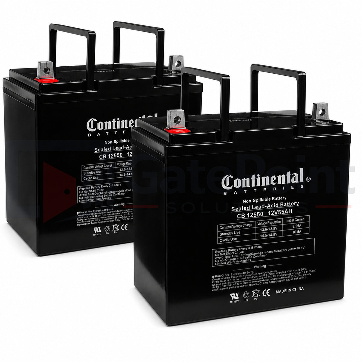 HySecurity MX002013 50Ah Replacement Battery Kit for SlideDriver, SlideSmart & SwingSmart Gate Operators