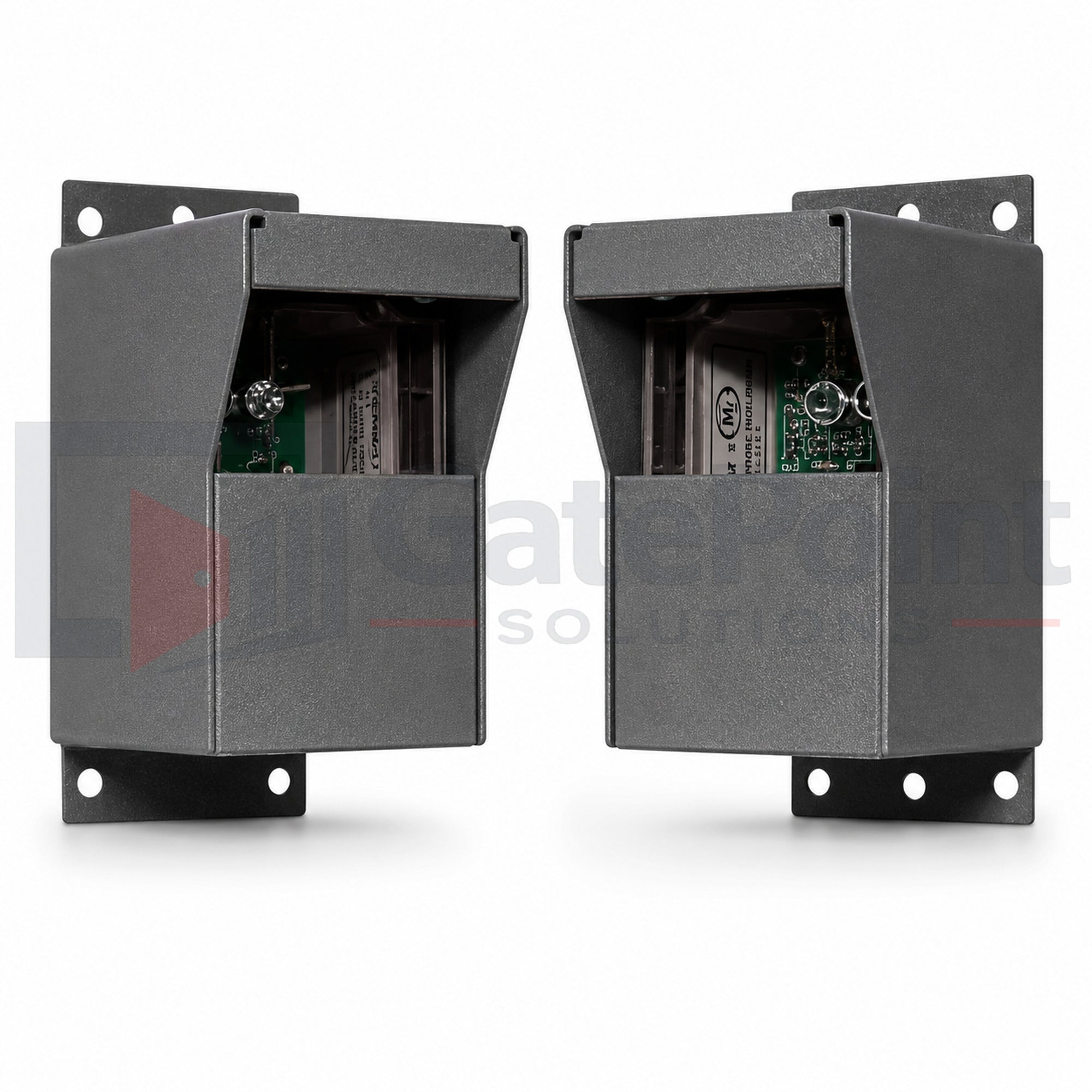 EMX IRB-325 UL325 Monitored Through-Beam Photoeye Kit with Gray Protective Hoods | 65 ft Range