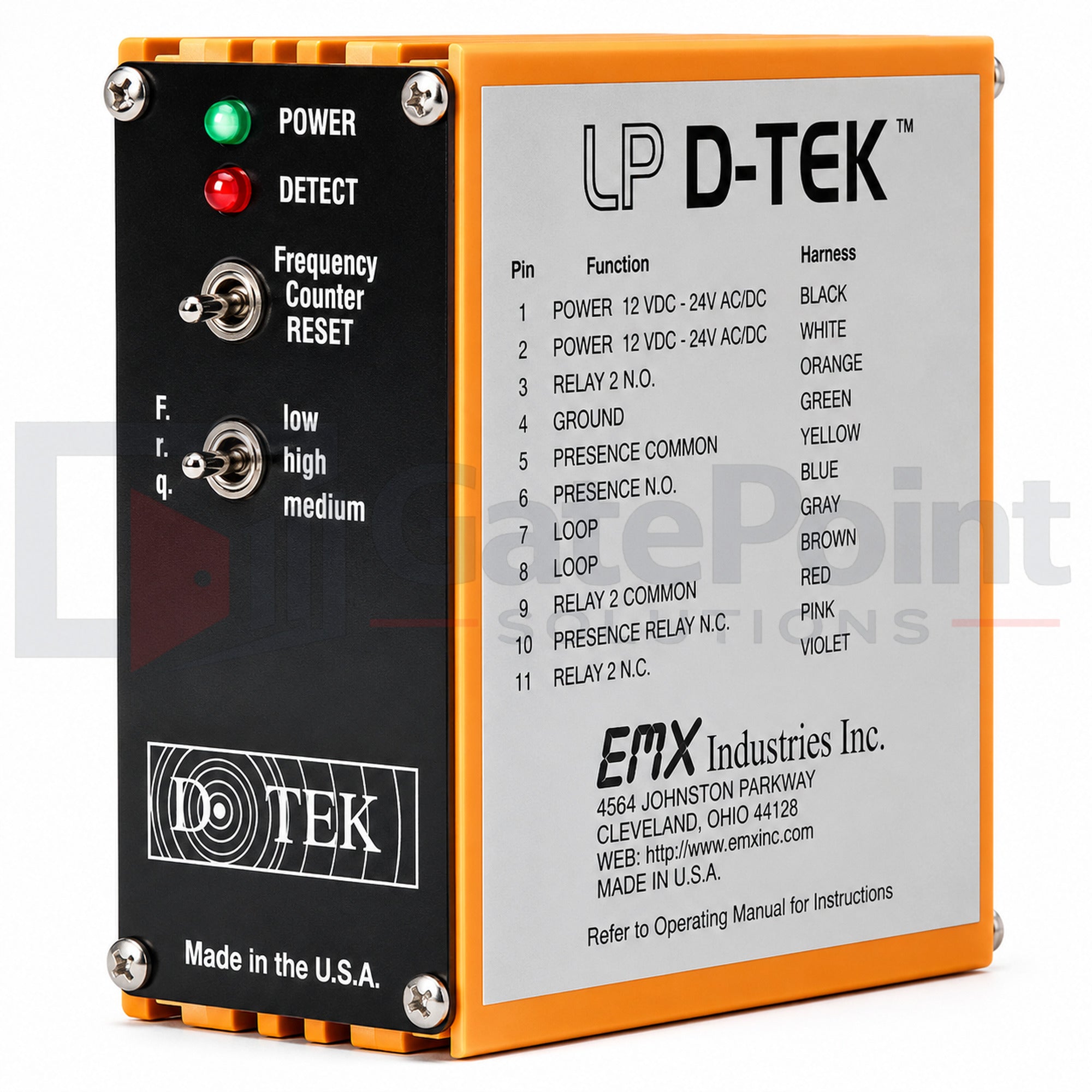 EMX LP-D-TEK Low Voltage 11-Pin Single Channel Dual Relay Vehicle Loop Detector