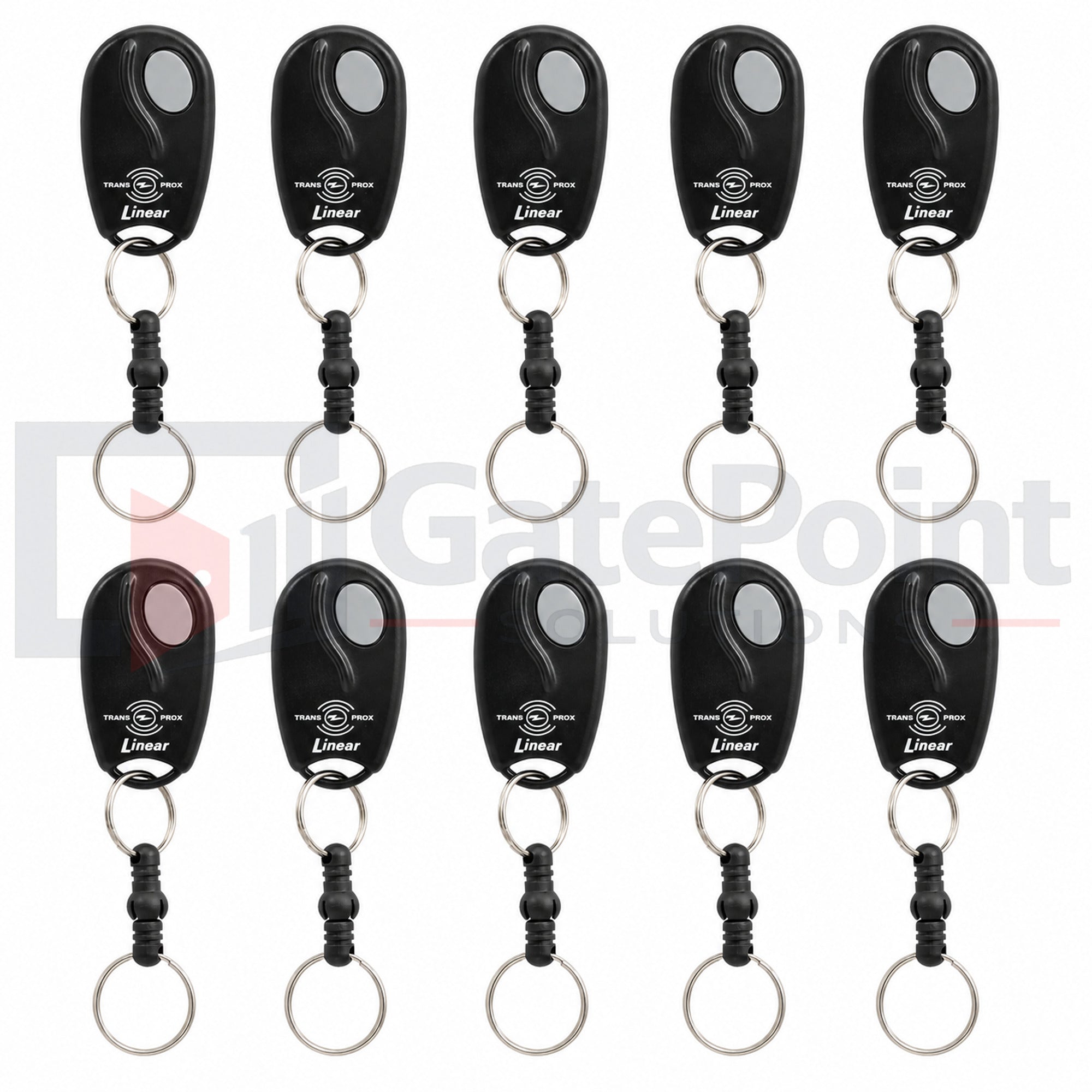 Linear ACT-31D 1-Channel Block Coded Key Ring Transmitter with Proximity Tag, MegaCode 318 MHz Access Control Remotes (Box of 10)