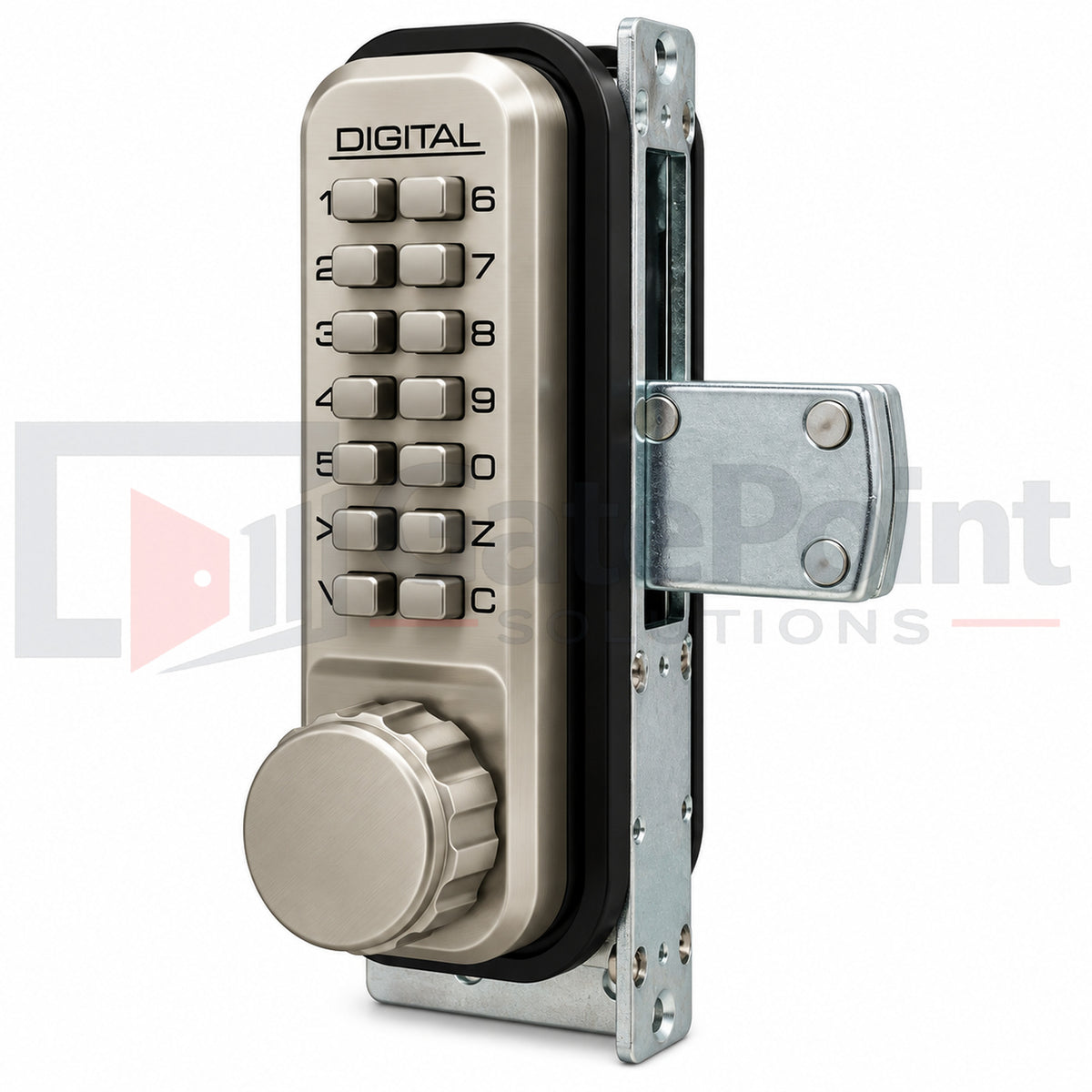 LockeyUSA 2900 Satin Nickel Single Combination Mechanical Keyless Narrow Stile Deadbolt Lock