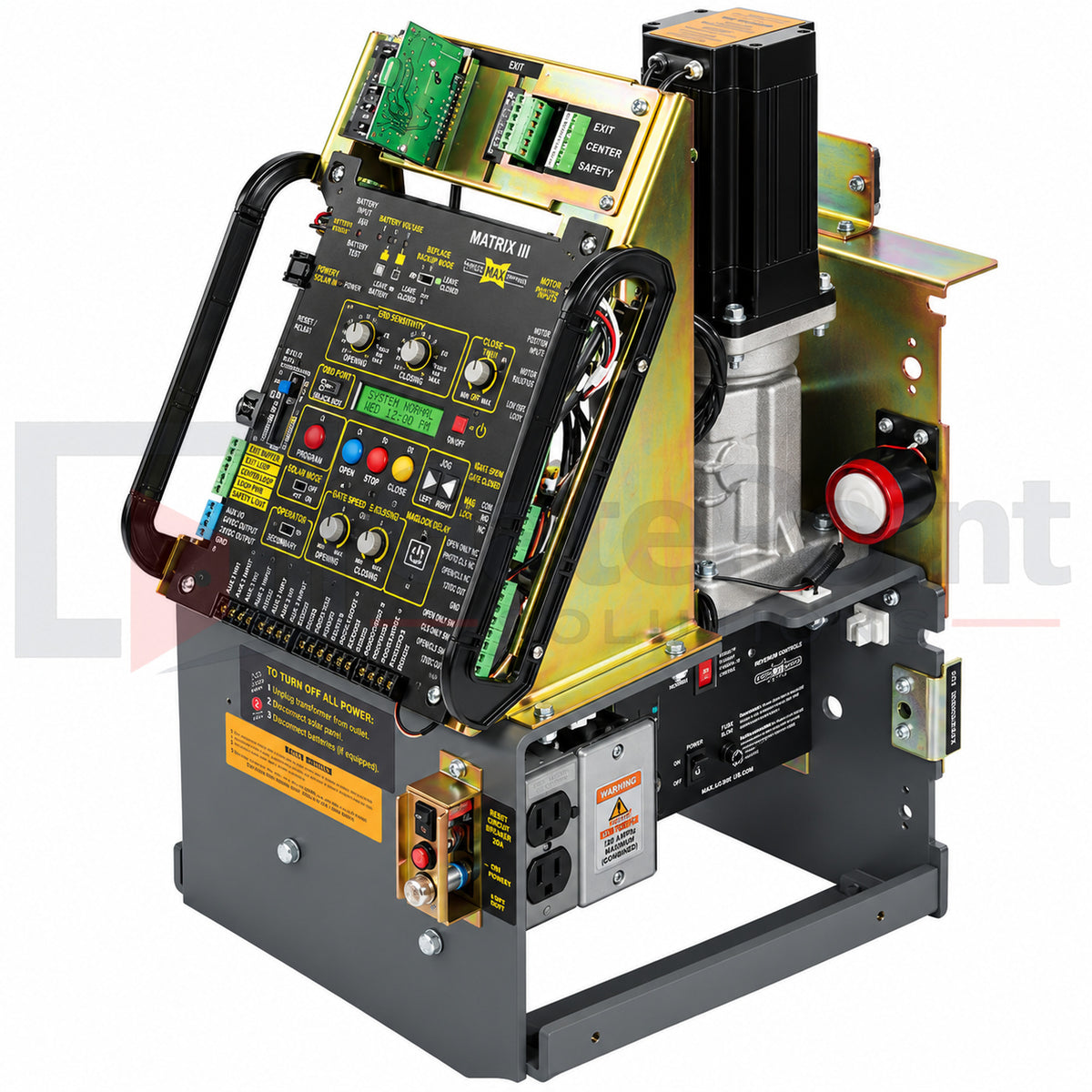 Maximum Controls MAX 1500 PRO Commercial 24V Brushless DC Slide Gate Operator – 1,500 lb Capacity