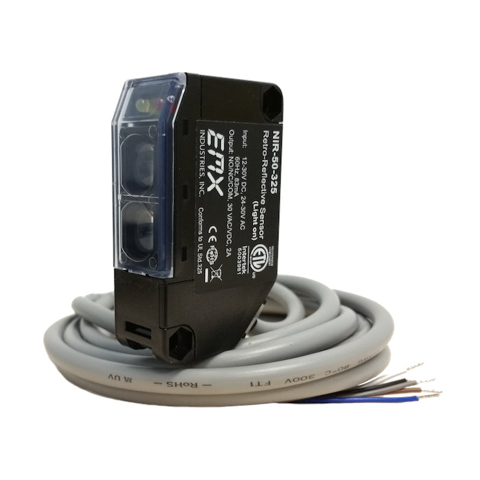 EMX NIR-50-325 Retroreflective Monitored Photoeye