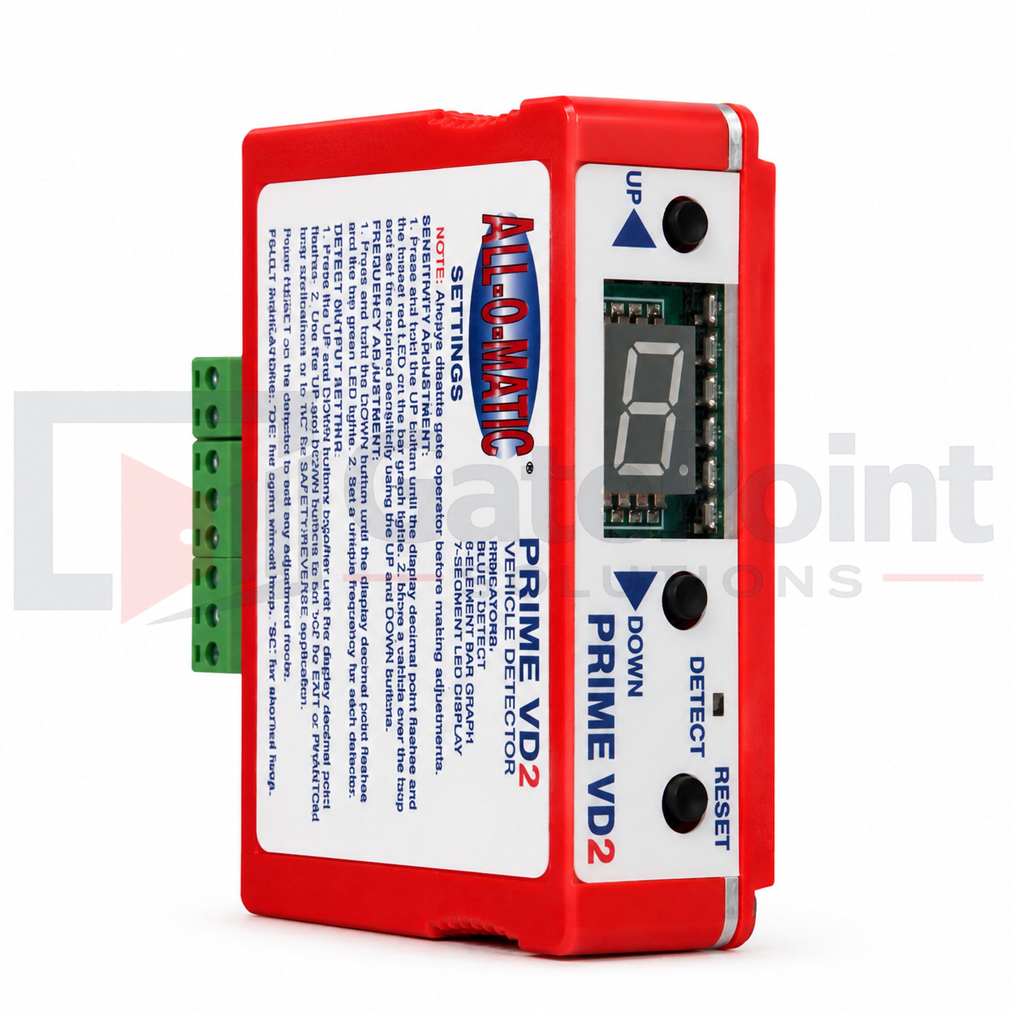 All-O-Matic PRIME VD2 Digital Dual-Channel Vehicle Loop Detector with Real-Time Diagnostics