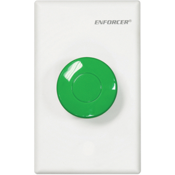 RTE Plate, Green Mushroom Cap Button with White Plate