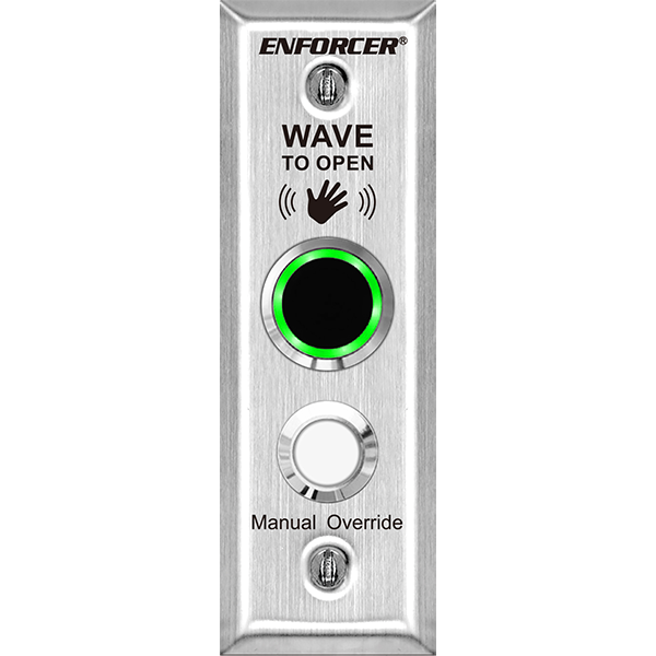Outdoor Wave-to-Open Sensor with Manual Override – Slimline – English