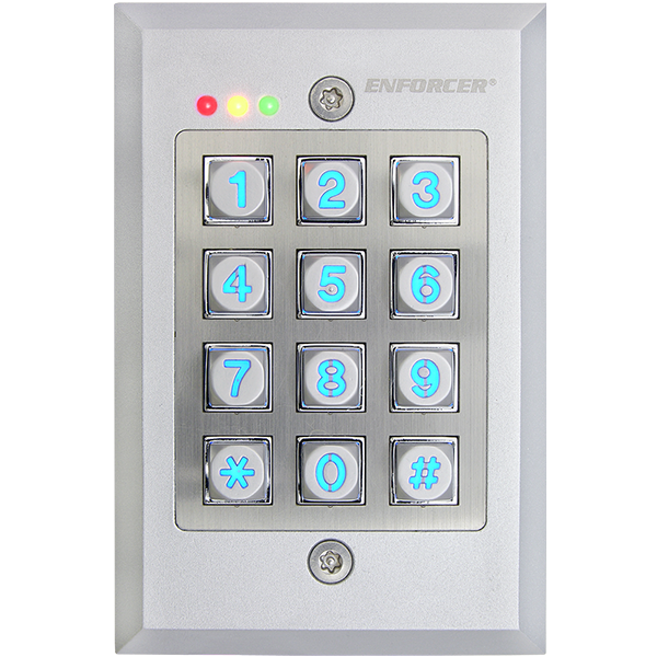 Vandal Resistant Flush-Mount Access Control Keypad