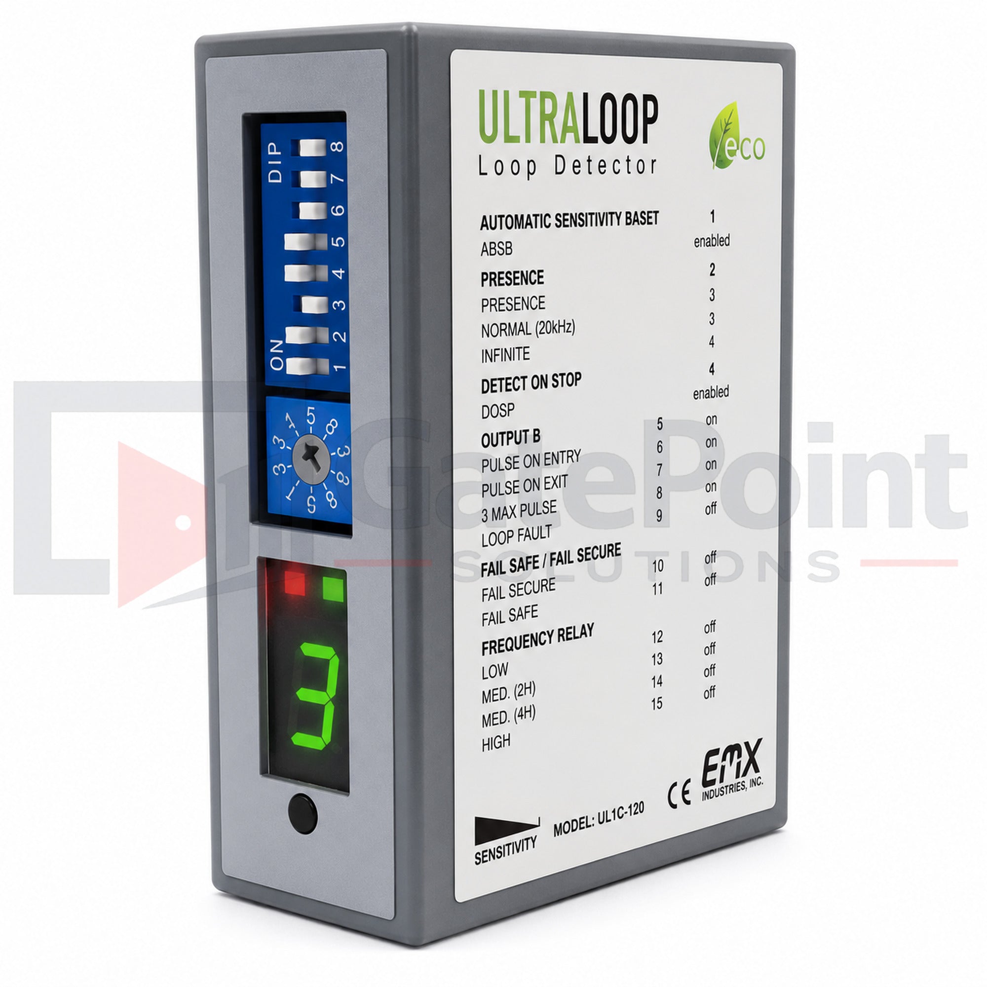 EMX ULT-PLG Ultra Low Voltage 10-Pin Plug-In Single Channel Vehicle Loop Detector