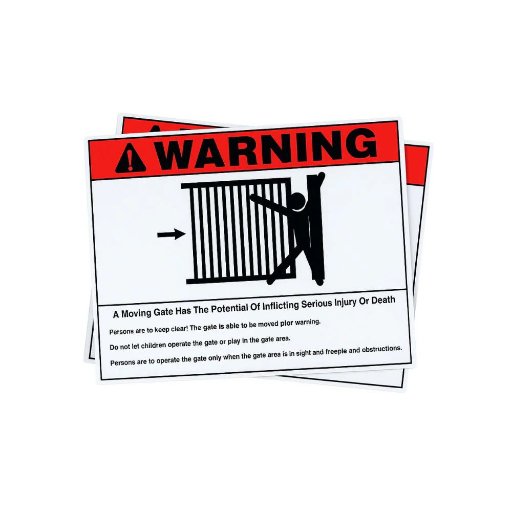 US Automatic 601025 Safety Sign Slide - For All US Automatic Slide Operators