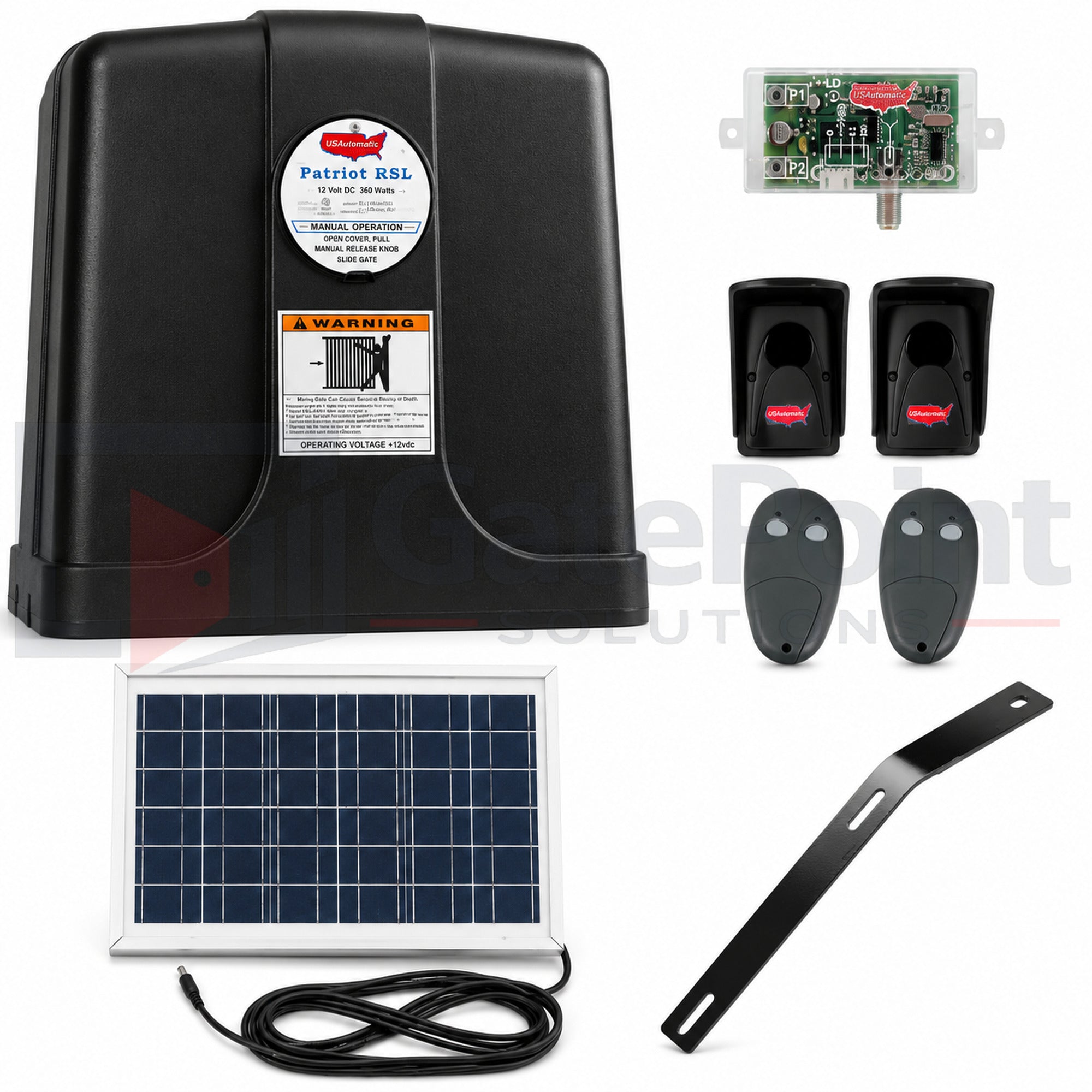 US Automatic Patriot RSL Solar Slide Gate Operator