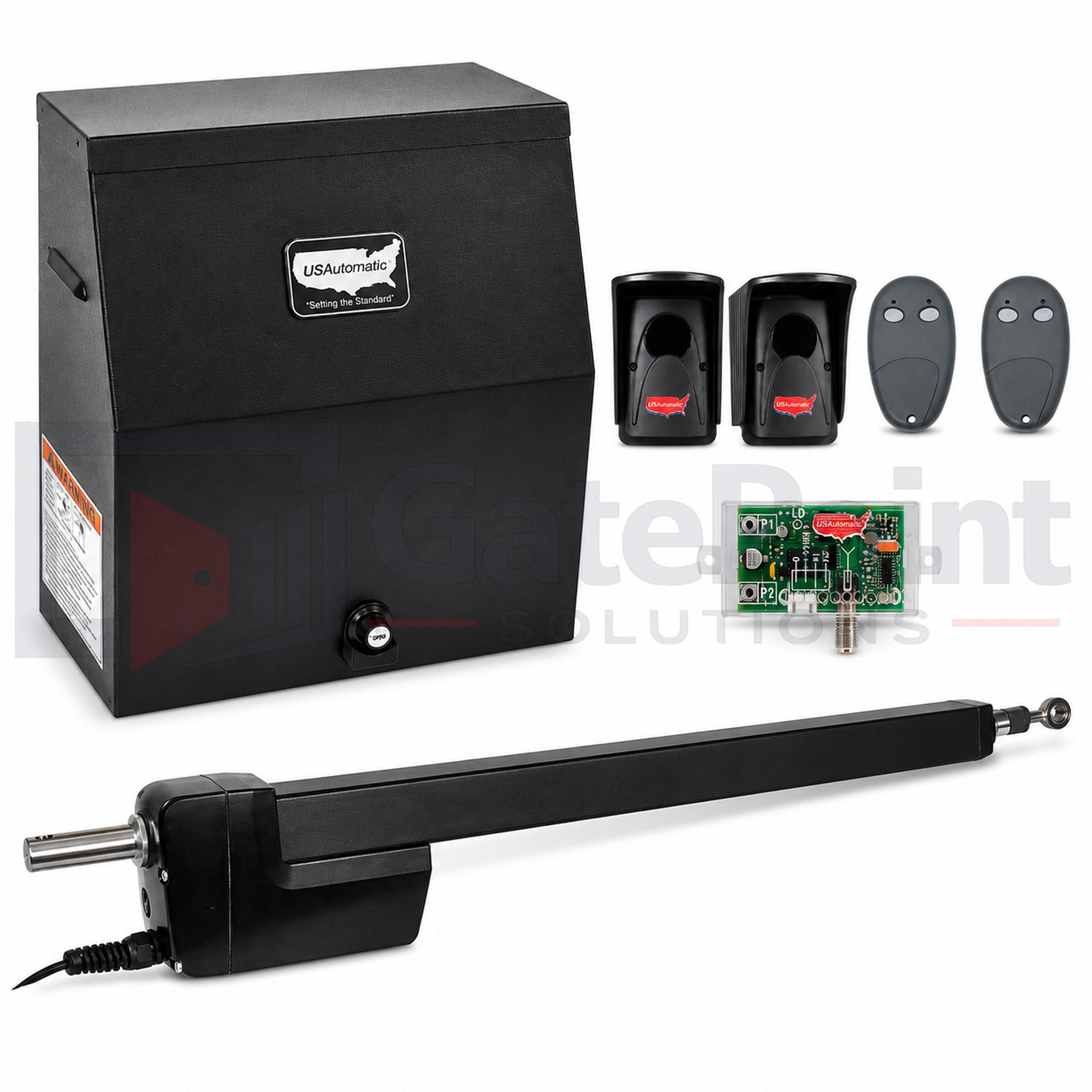 US Automatic Ranger HD 1 AC Charged Single Swing Operator Metal Cabinet