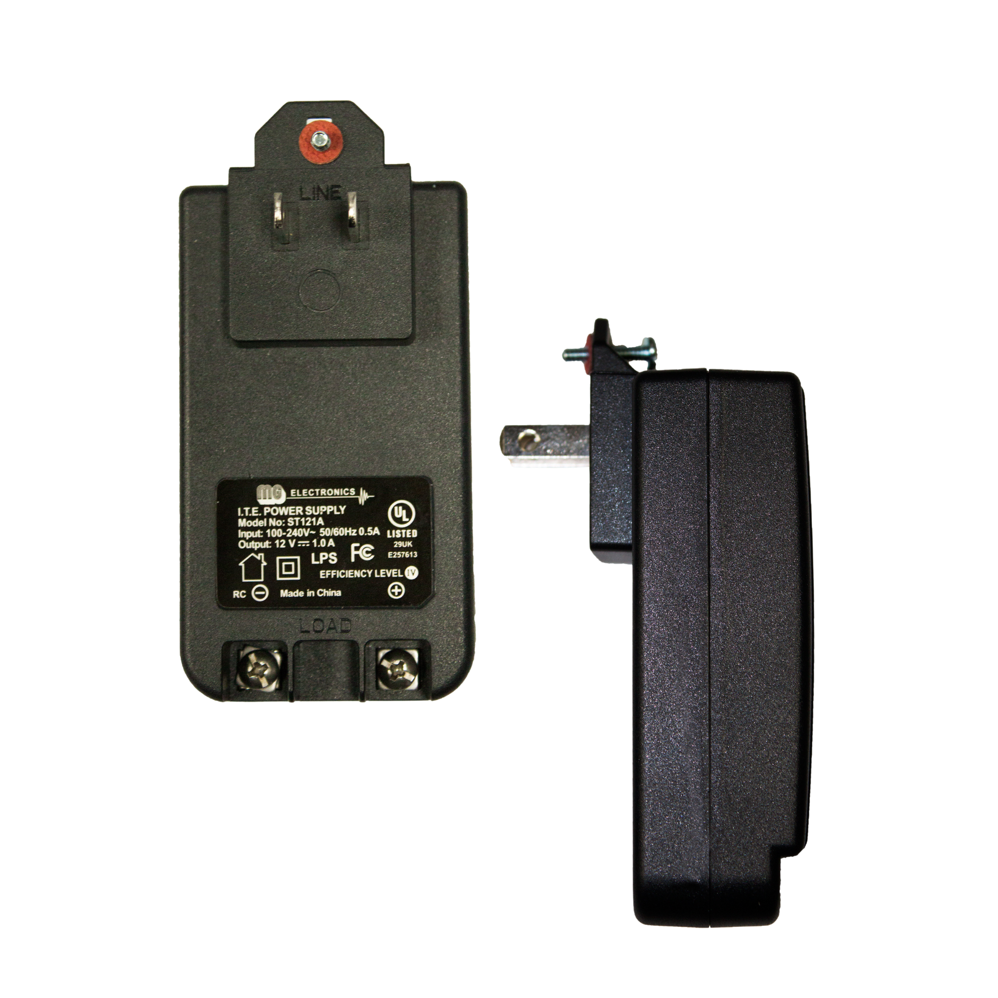 MG Electronics ST-121A 12VDC 1 Amp Power Supply with Screw Terminals