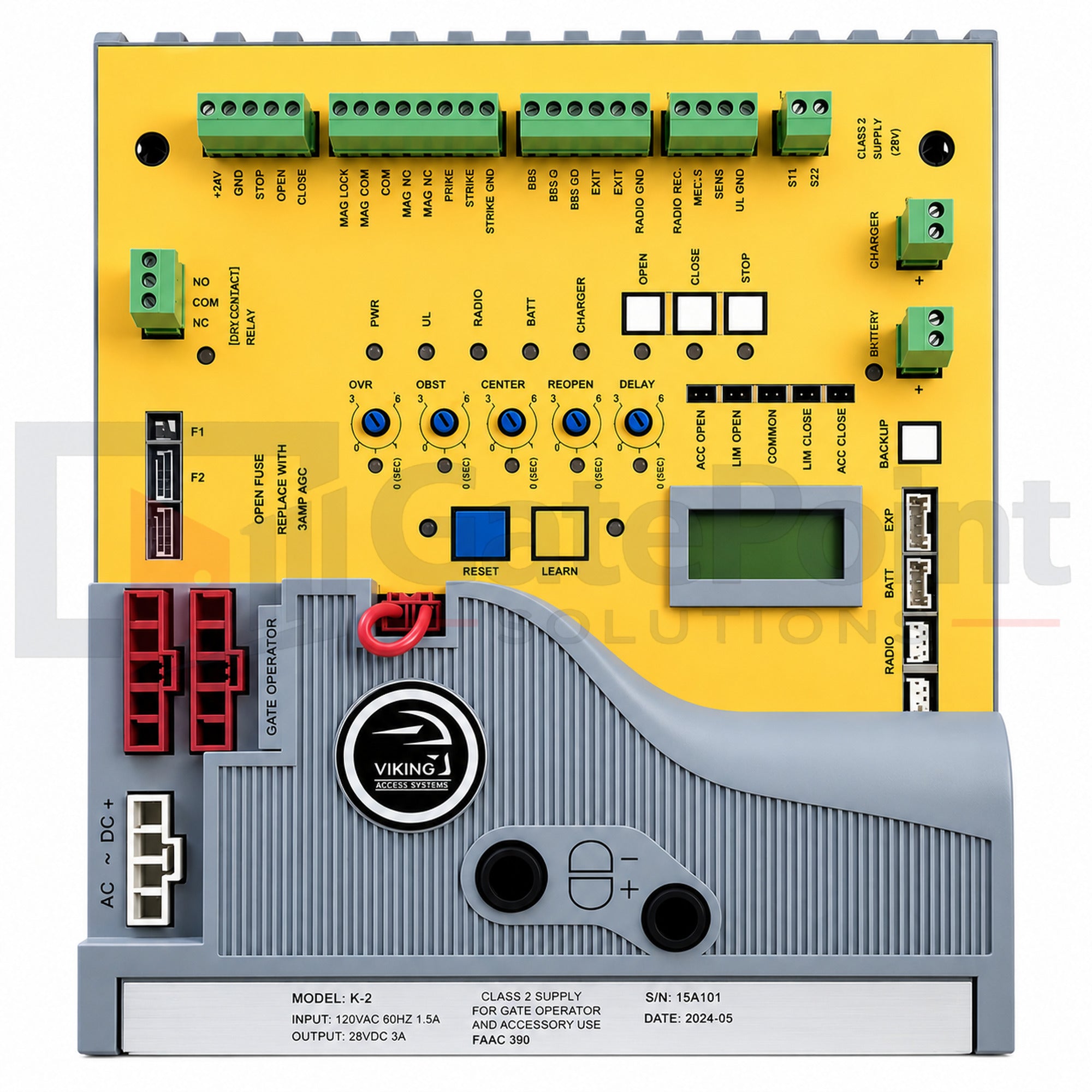 Viking VSPCB OEM Control Board for Viking K-2 Solar & R-6 Solar Gate Operators