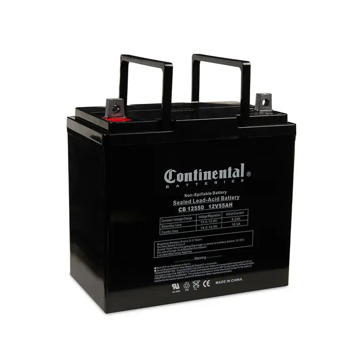 Continental 12 Volt 55 Amp SLA Battery Nut & Bolt Terminal