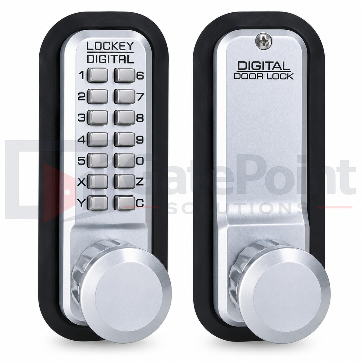 LockeyUSA 2830 Marine Grade Mechanical Keyless Knob Gate Lock with Passage