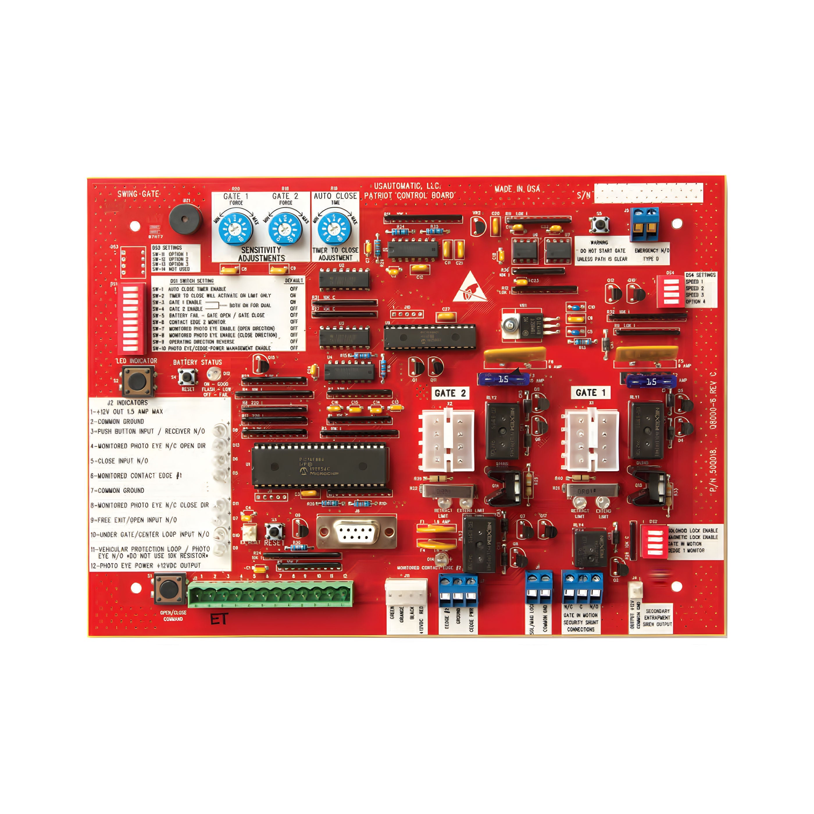 US Automatic 500018 Control Board for Patriot Gate Operators