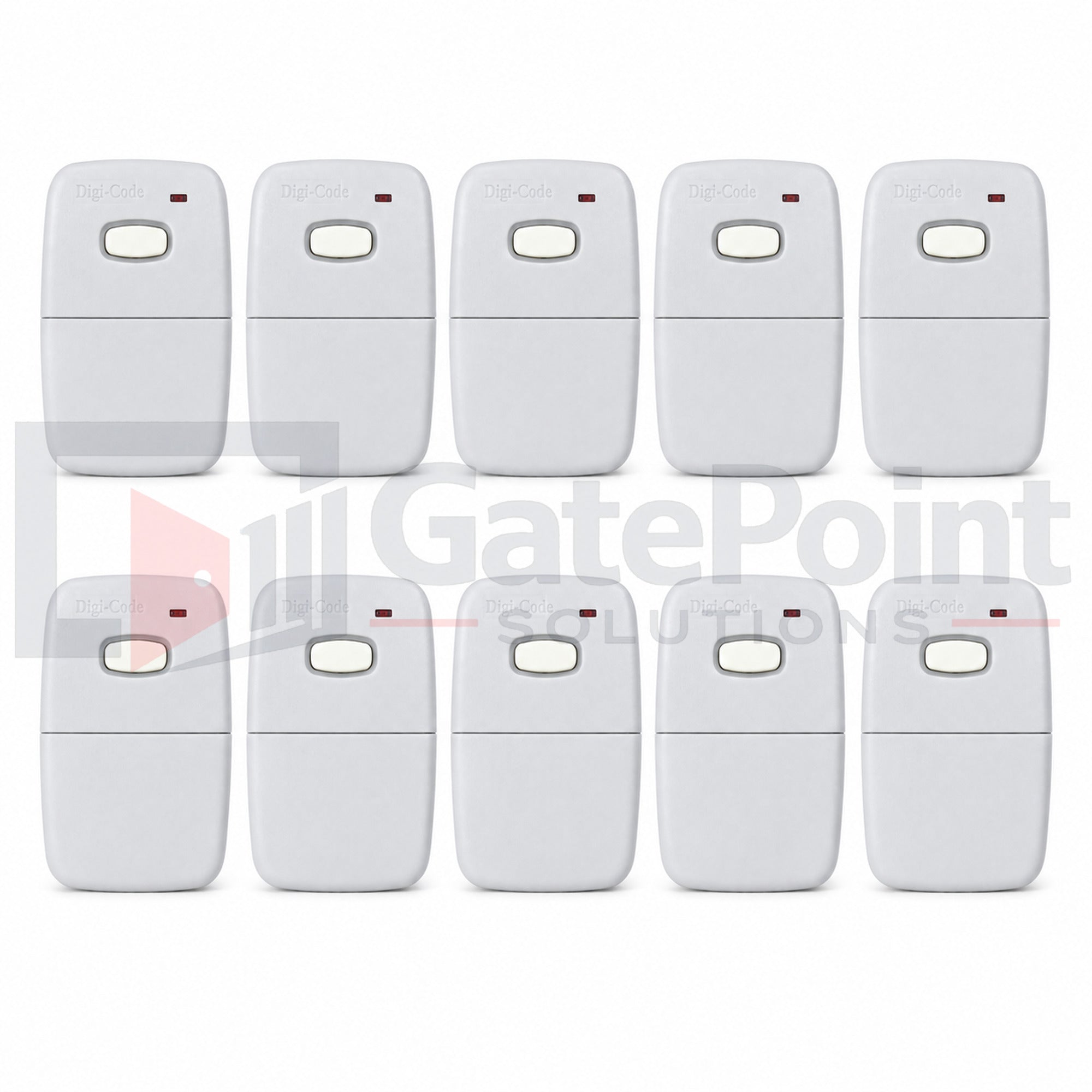 Digi-Code DC-5010 1-Button 300 MHz Visor Remote Transmitter – Compatible with Multi-Code, Digi-Code & Linear (10-Pack)