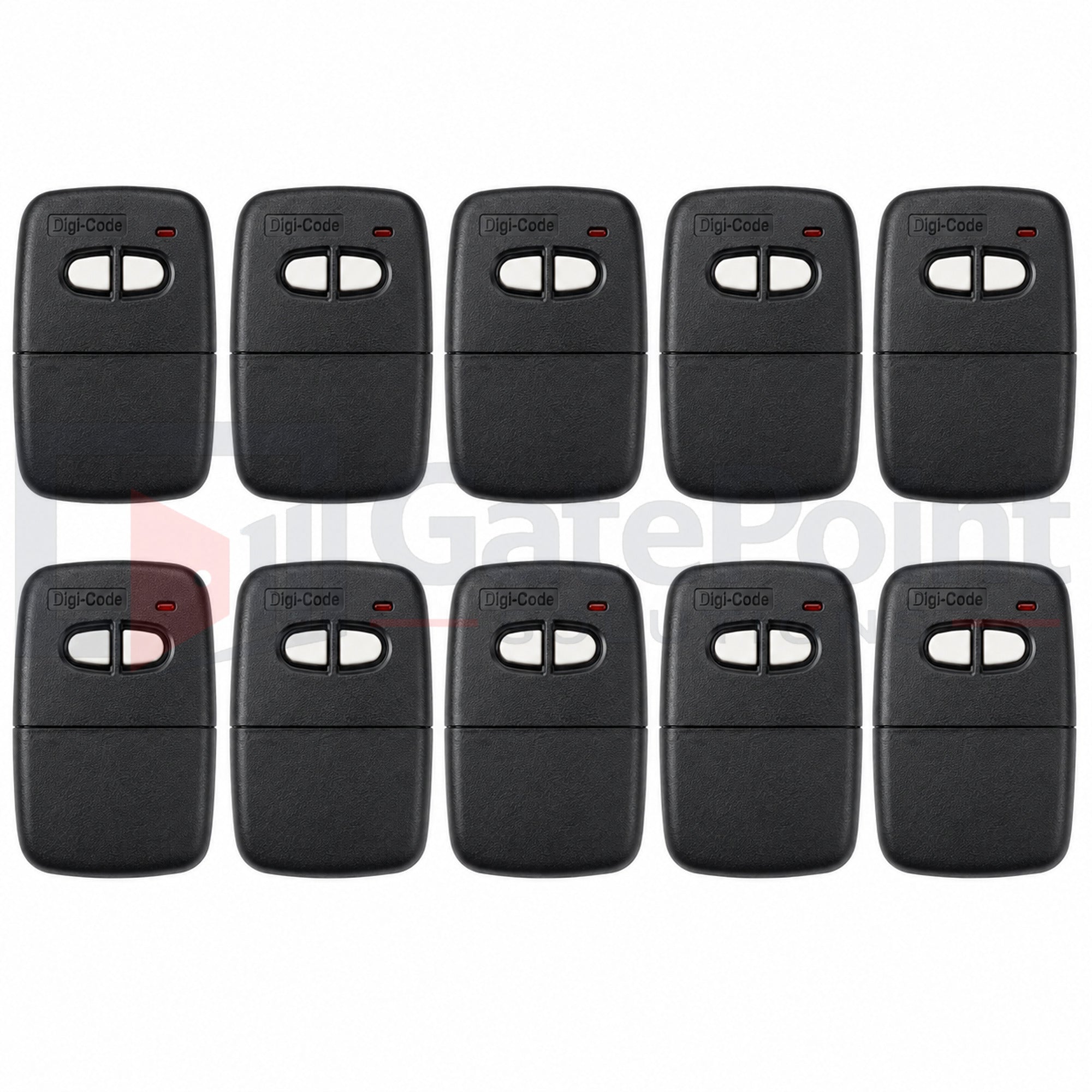 Digi-Code DC-5062 310MHz 2 Button Visor Remote Control (Double DIP Switch) Multi-Code\Stanley Black (10-Pack)
