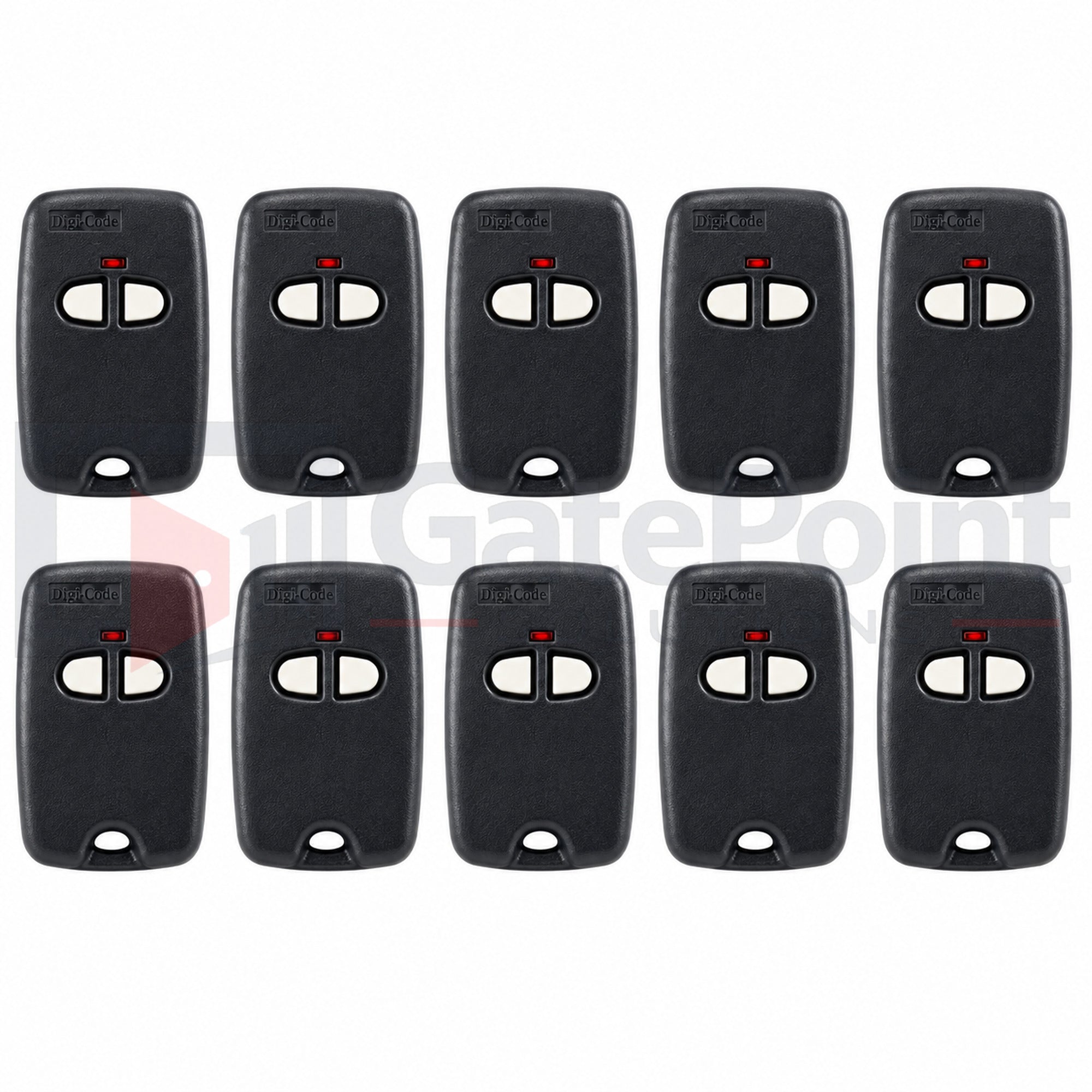 Digi-Code DC-5072 310MHz 2-Button Keychain Remote Control Multi-Code\Stanley (10-Pack)