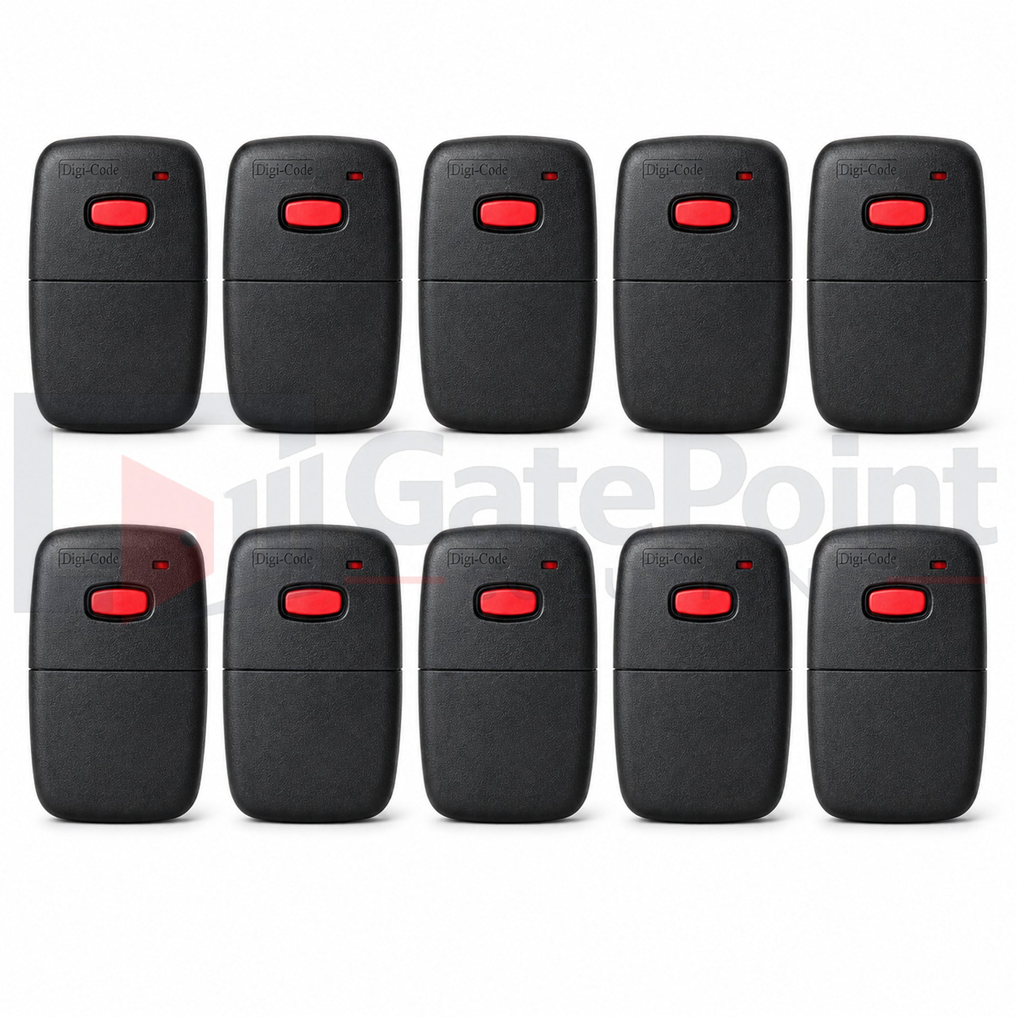 Digi-Code DC-MAG 1-Button 318 MHz Visor Remote Transmitter – Compatible with MVP, Allstar, GTO & Mighty Mule Gate Operators (10-Pack)
