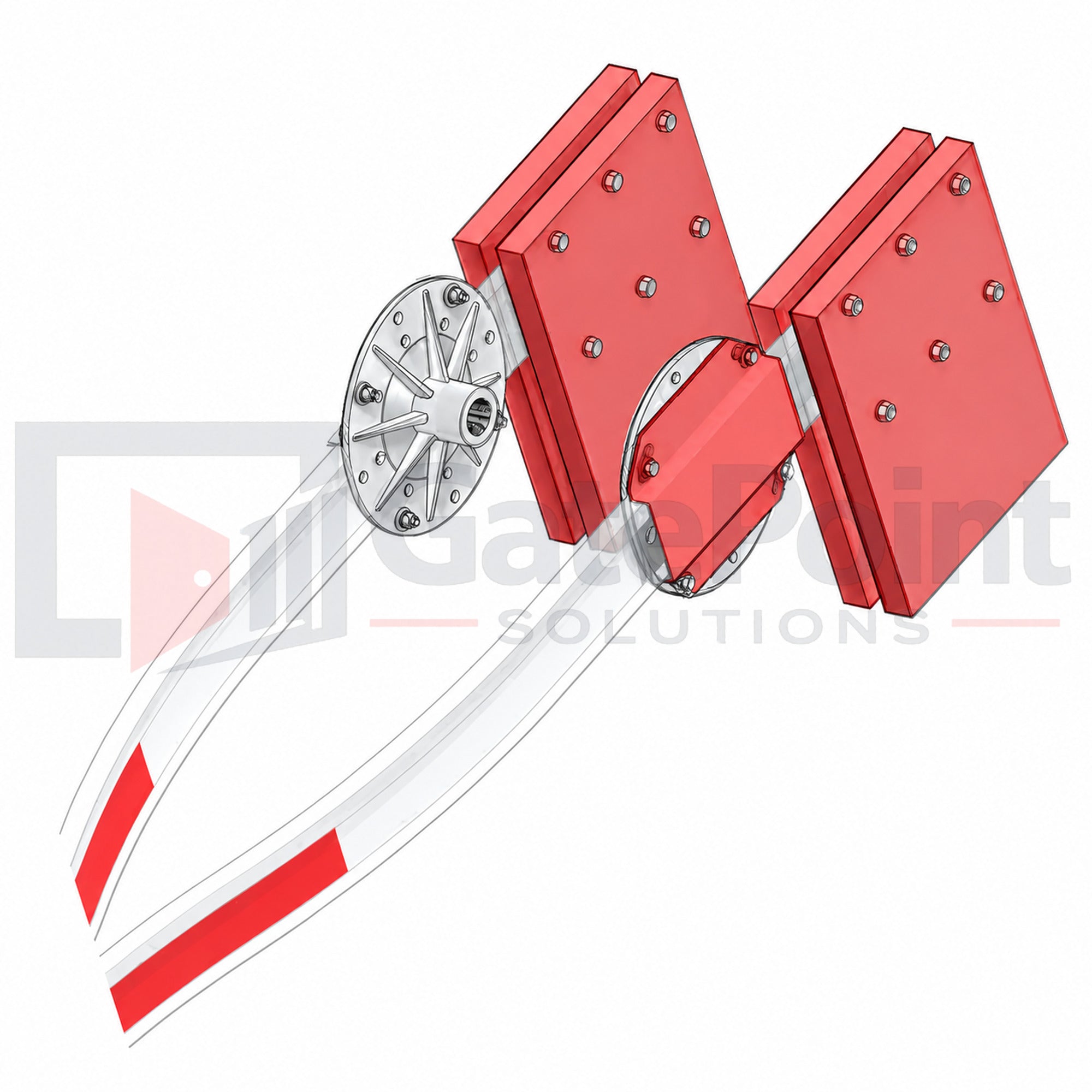 DoorKing 1602-041 Hardware Kit with Counterbalance Weights for 1602-340 20-Ft Wood Wishbone Barrier Arm