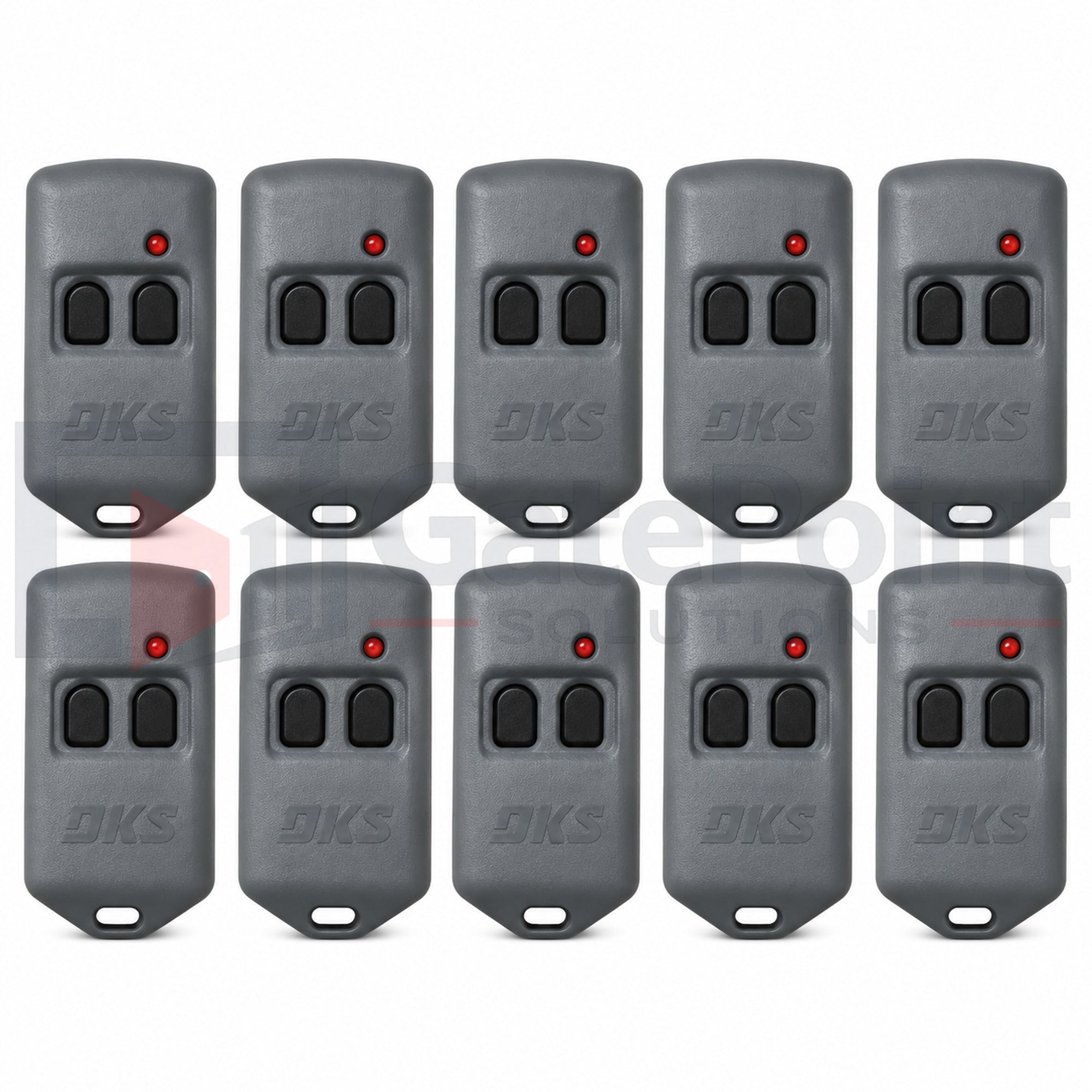 DoorKing 8067-085 MicroCLIK TX 2-Button Remote Transmitter with DKProx Tag (Pack of 10)