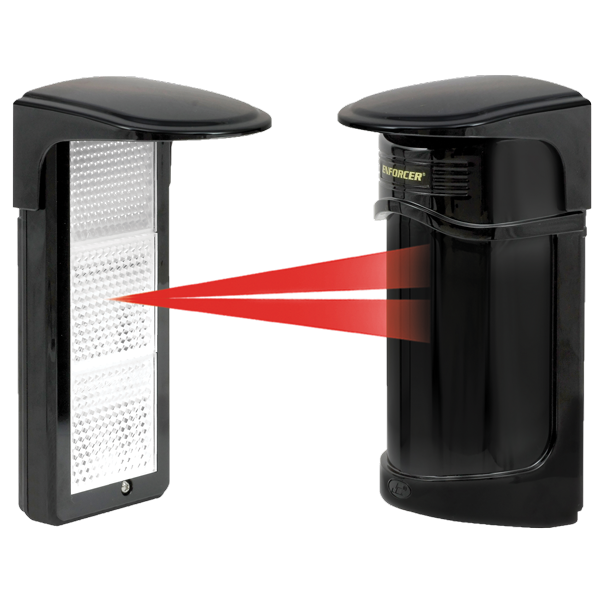 Large Reflective Photoelectric Beam Sensor, 50ft
