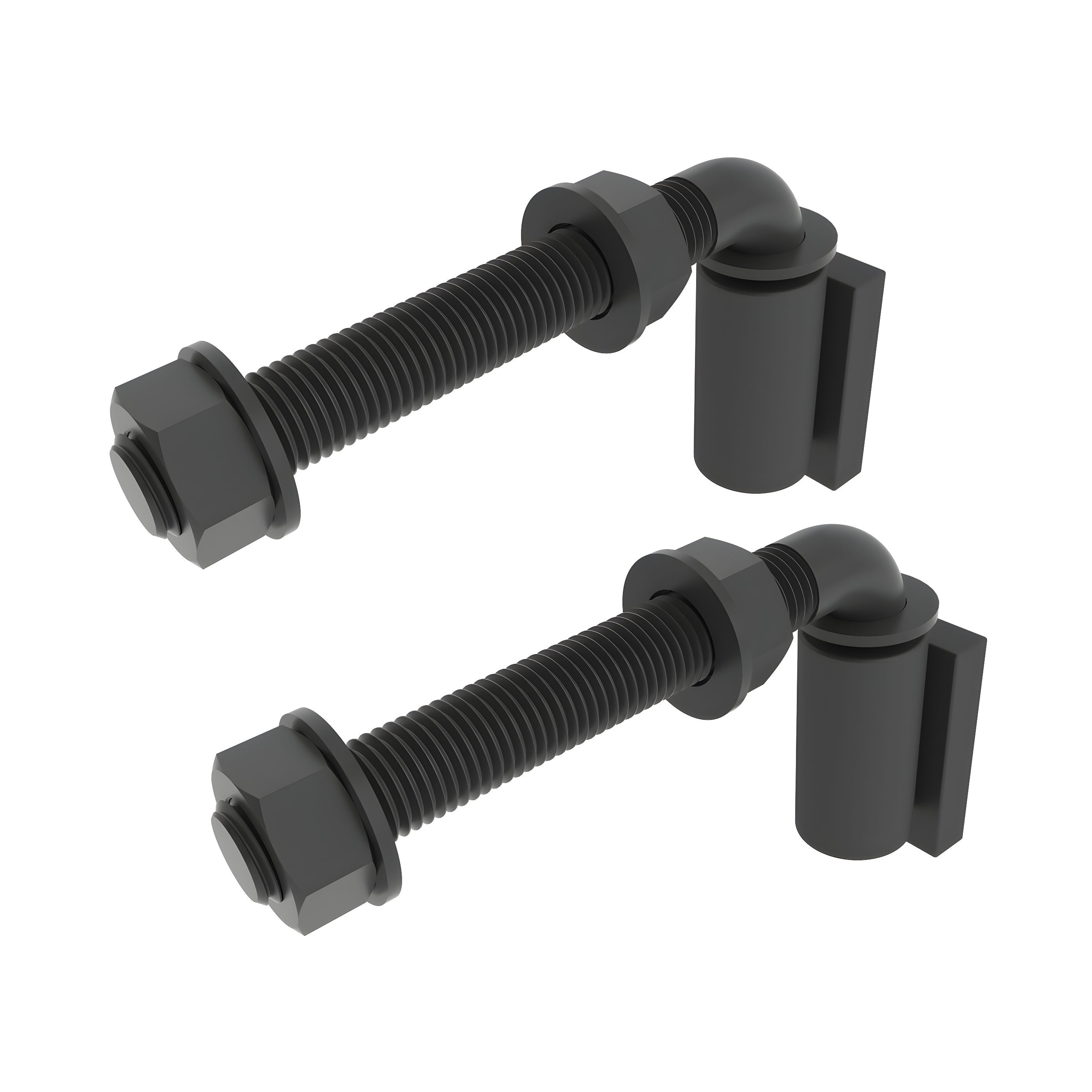Security Brands K-GBHA500B J-Bolt Barrel Hinges 5-Inch (Pair)