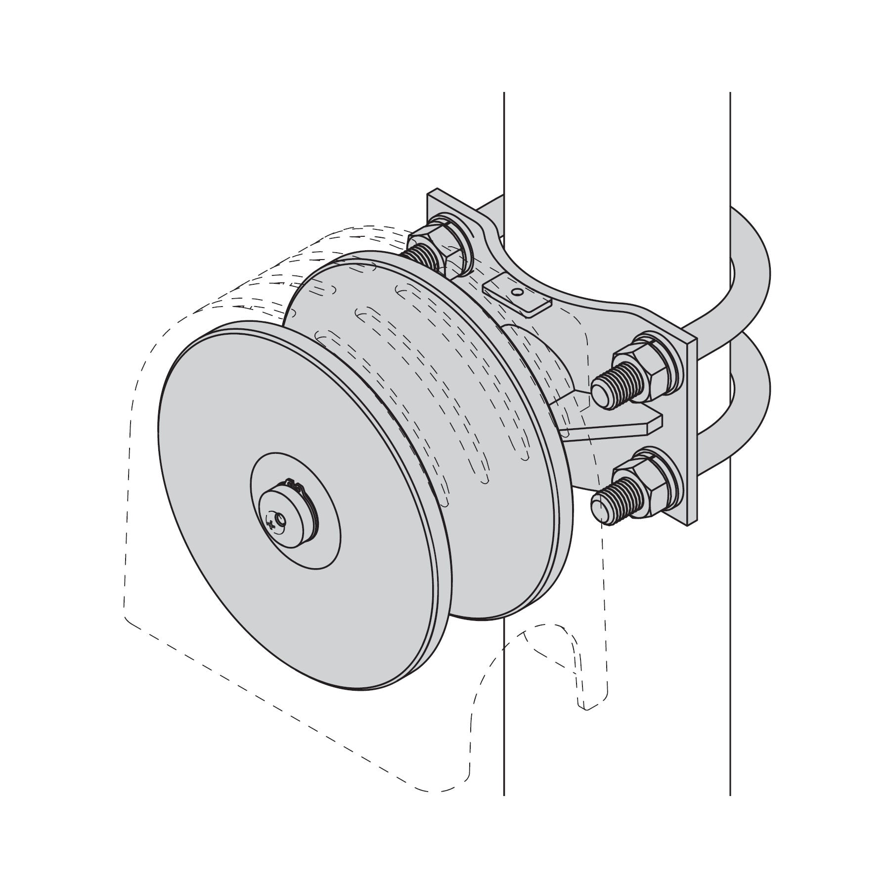 Security Brands K-CRPR6 Cantilever Roller Wheel - Round Frame