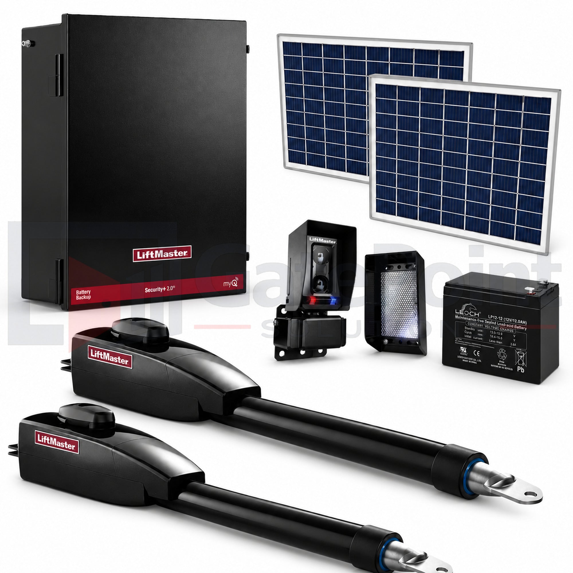 LiftMaster LA412XL20W Dual Arm XL Control Box Solar Package