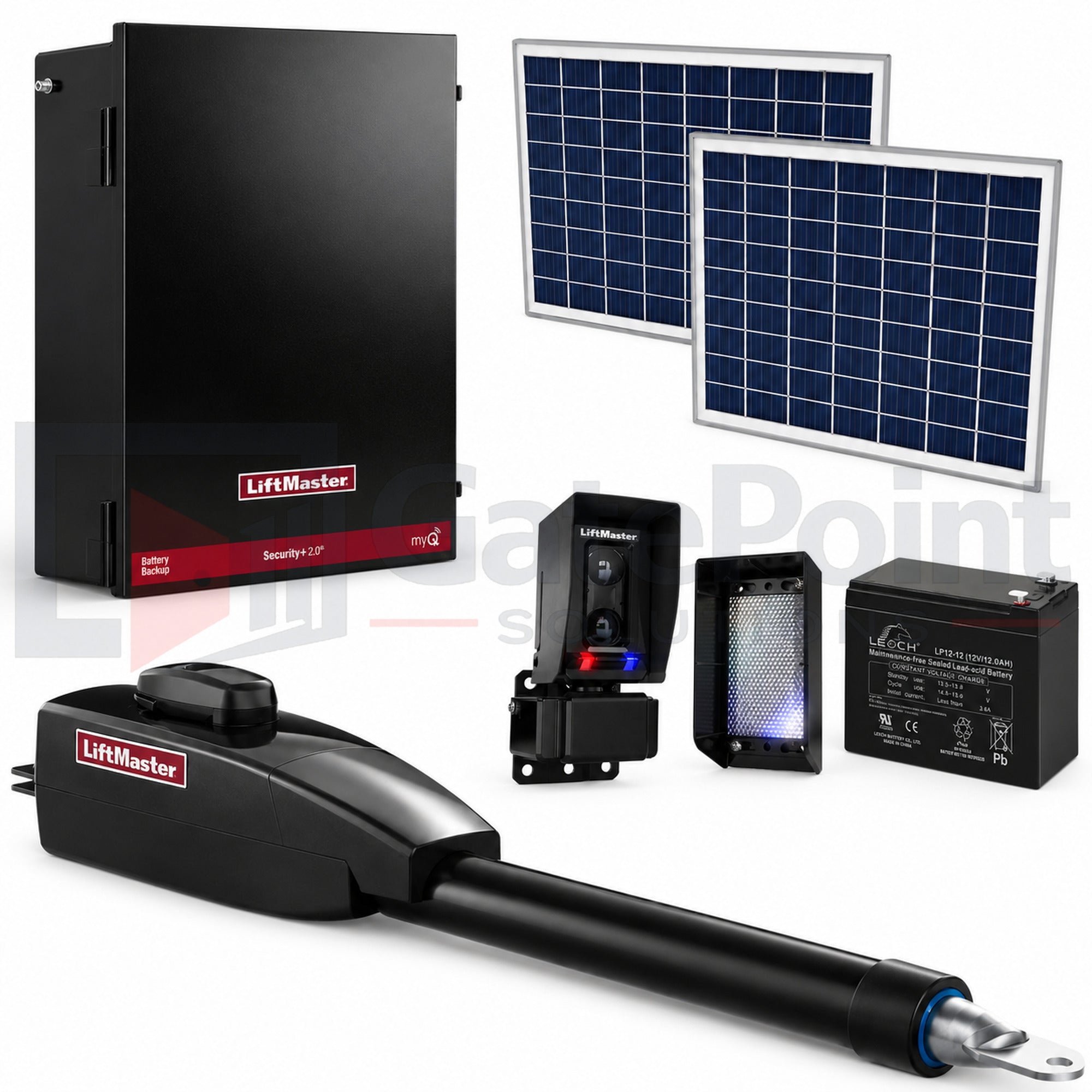 LiftMaster LA412XL20W Single Arm XL Control Box Solar Package