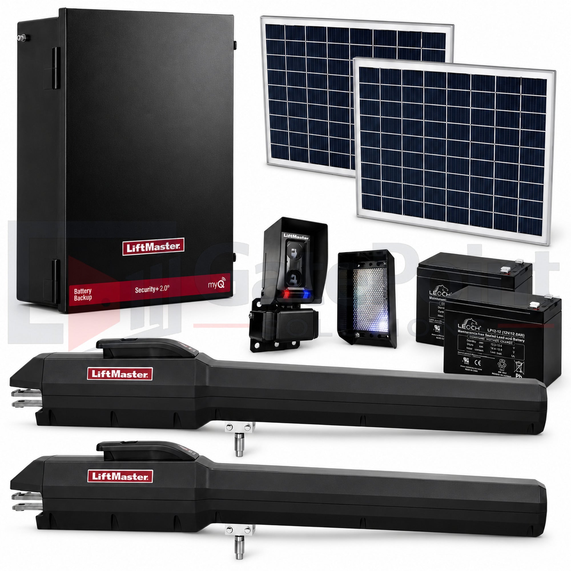 LiftMaster LA500XL20W Dual Arm XL Control Box Solar Package