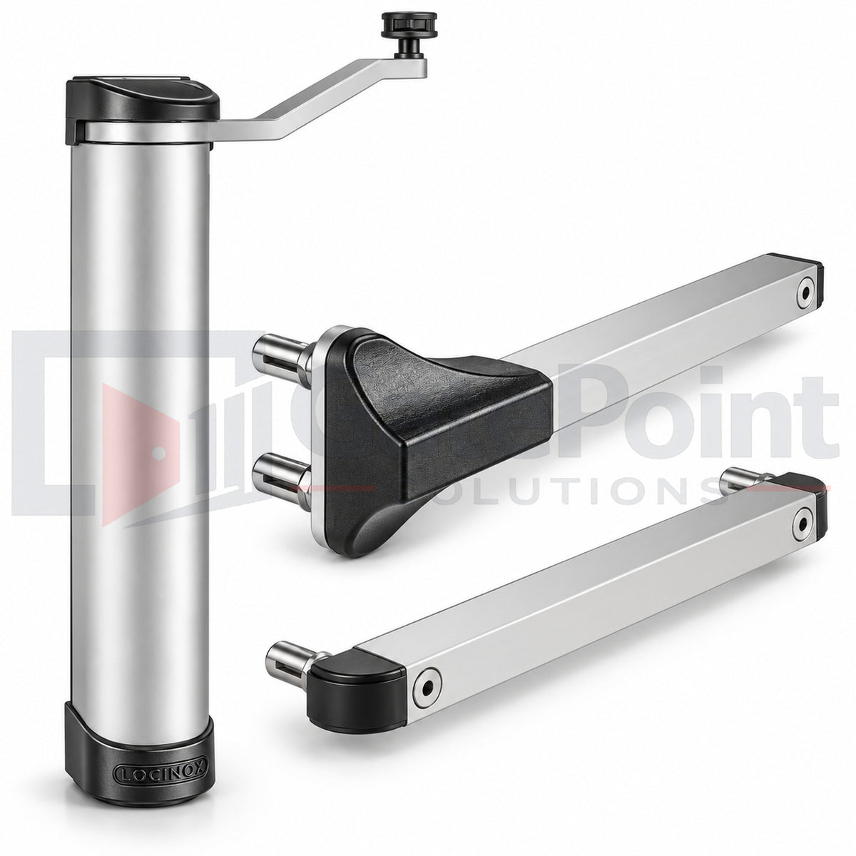Locinox LION-SILV Compact 90°/180° Hydraulic Retrofit Gate Closer for Gates up to 165 lbs – Silver
