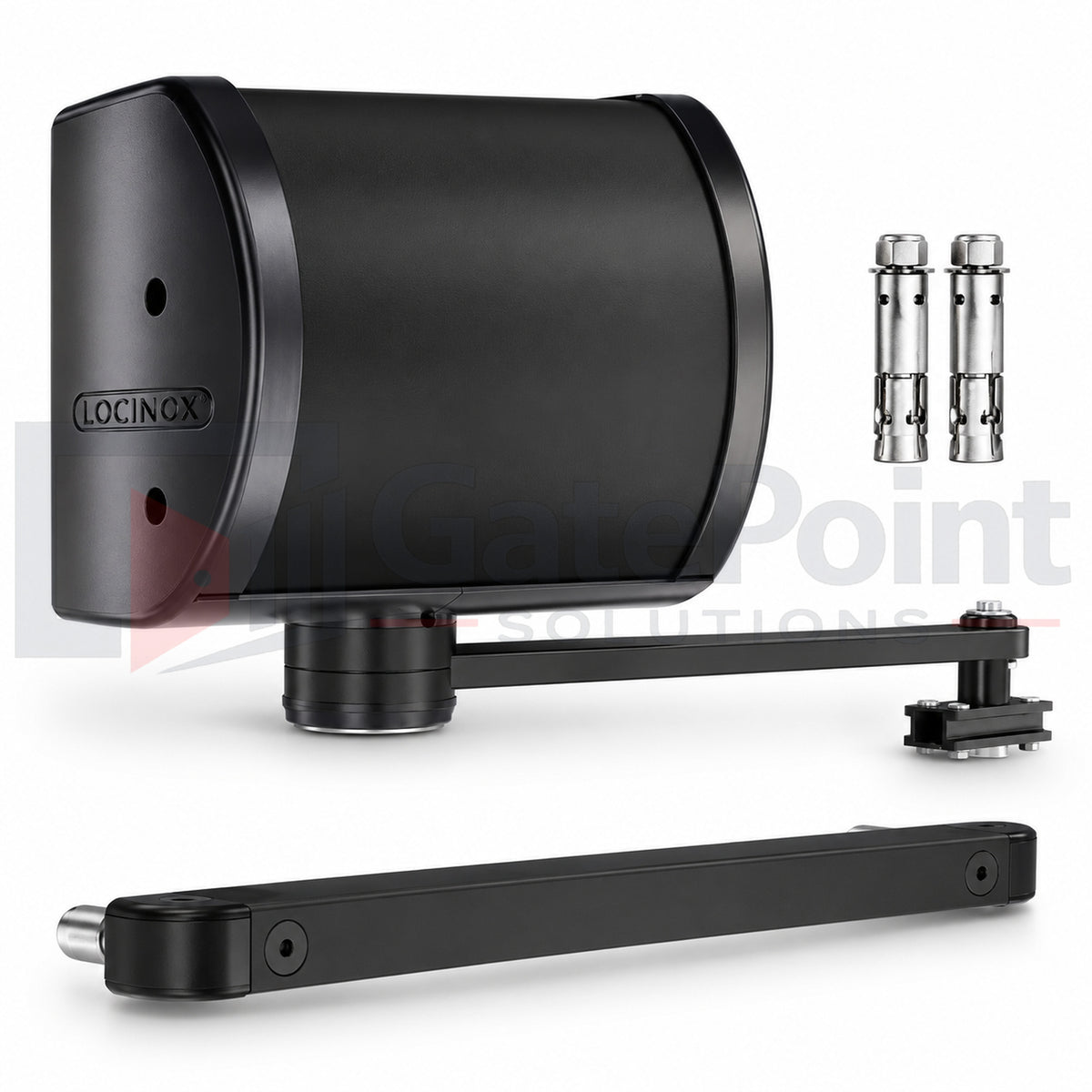 Locinox PANTHER-9005 All-Round Hydraulic Gate Closer for Wall & Post Mounting – Black (RAL 9005)