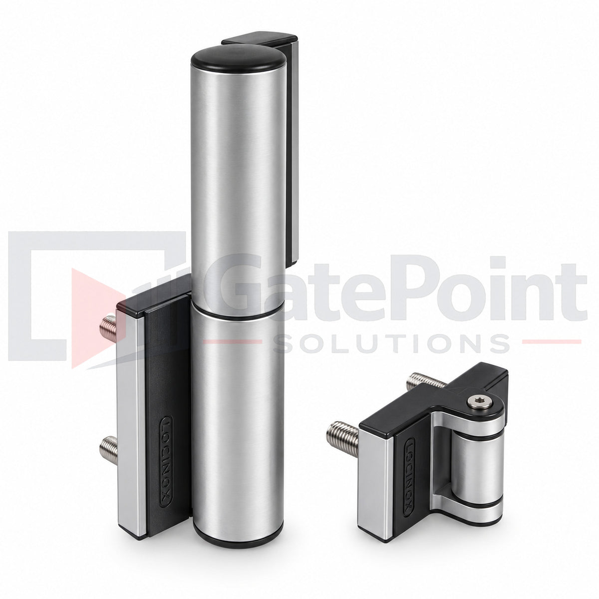 Locinox TIGER-SILV Compact 180° Self-Closing Hydraulic Gate Closer & Hinge for Gates up to 165 lbs