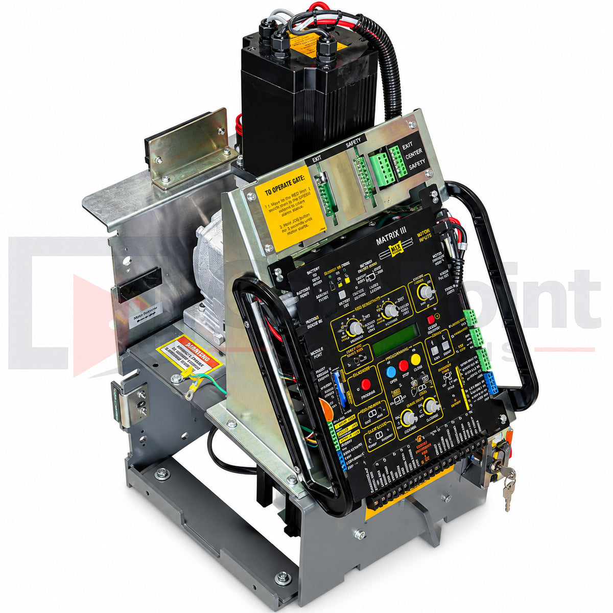 Maximum Controls MAX RHINO 5500 Heavy-Duty Industrial 24V DC Slide Gate Operator – 5,500 lb Capacity
