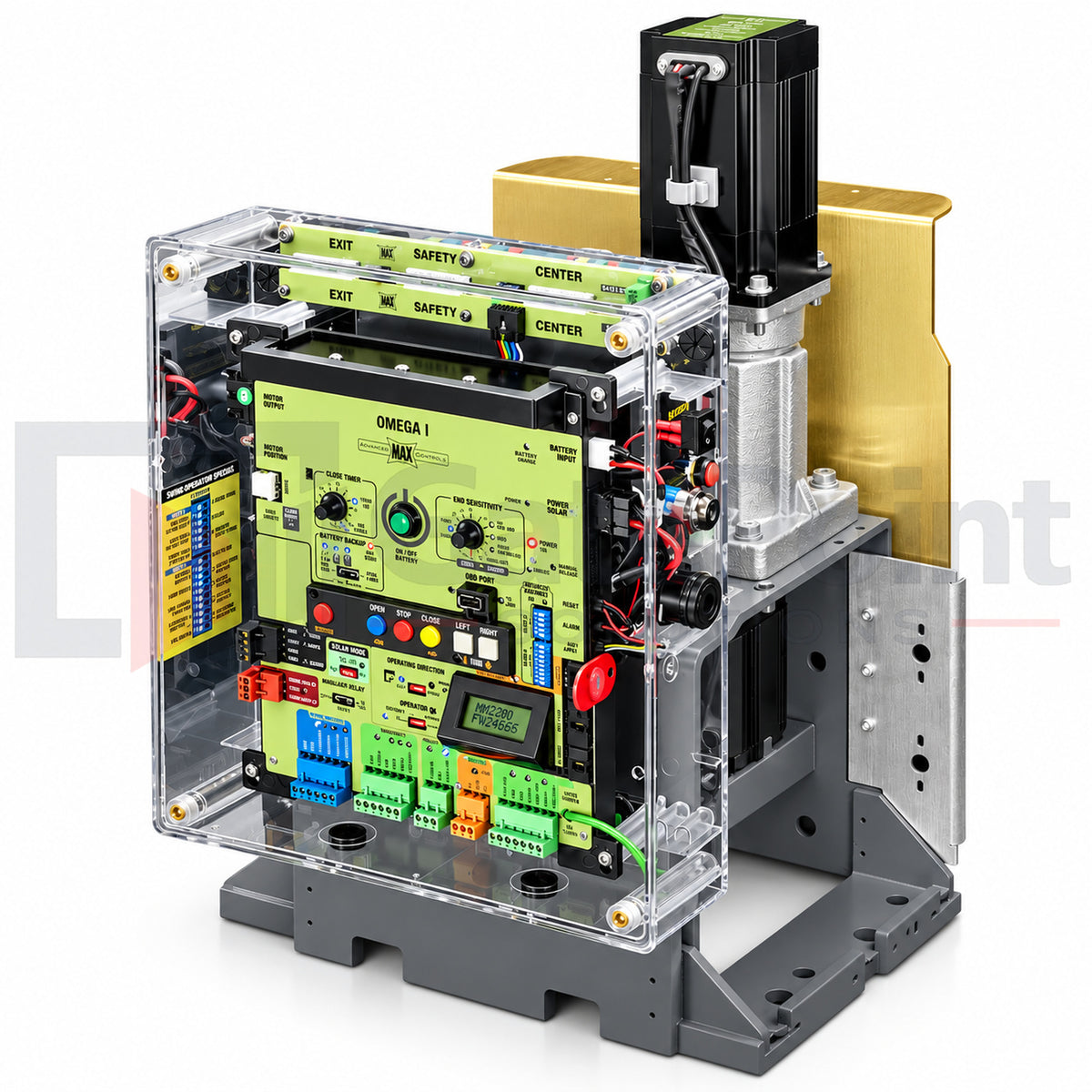 Maximum Controls MXG 2300 Commercial 24V Brushless DC Slide Gate Operator – 2,300 lb Capacity