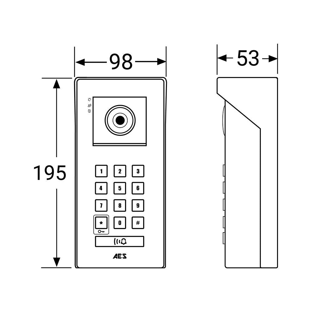 AES OPYN Video Intercom with Keypad (WiFi)