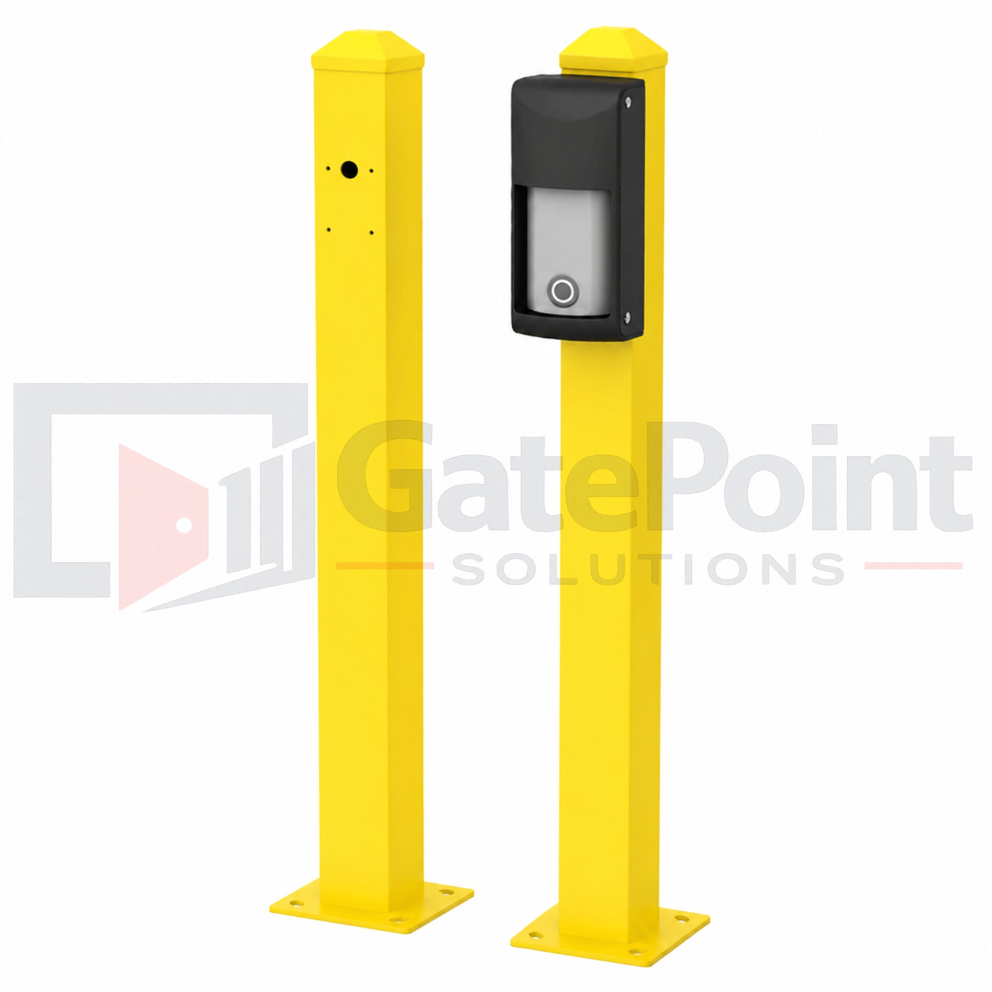 Optex OVS-MPYCURB 23" Yellow Aluminum Mini Mounting Post for OVS Series Vehicle Presence Sensors